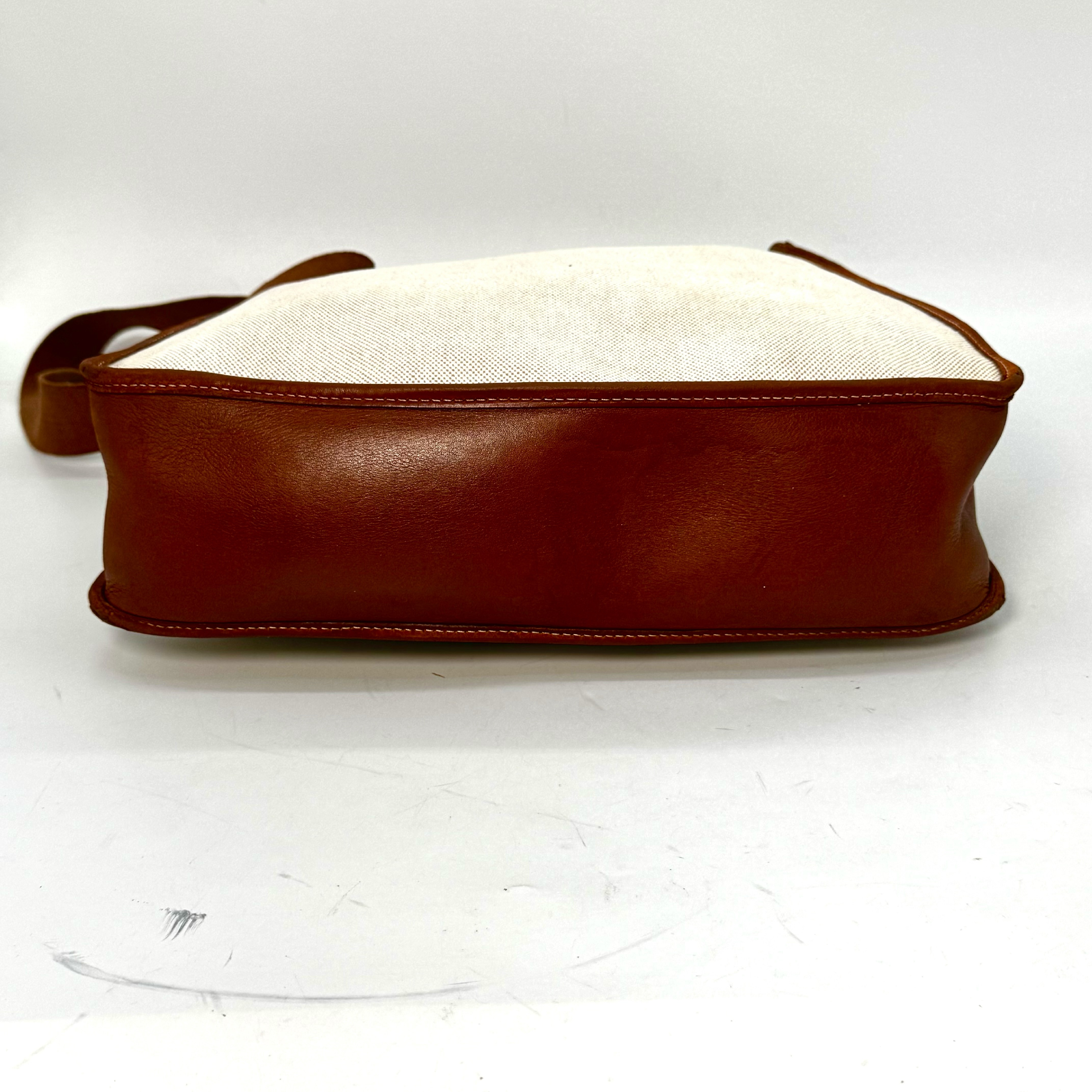 Hermes Vespa PM Toile and Leather Shoulder Bag