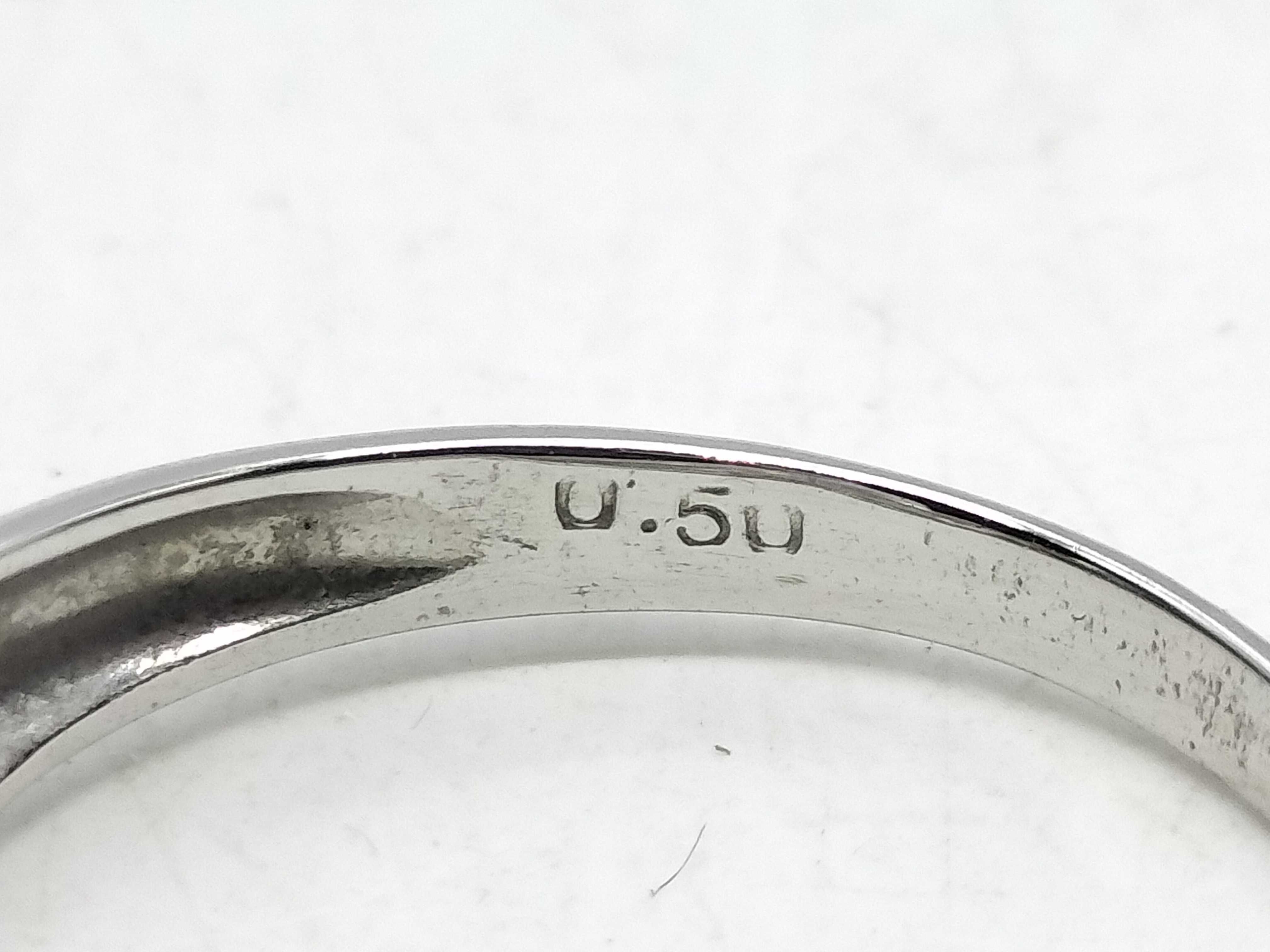 Platinum and 0.50 Carat Five-Stone Diamond Diagonal Band Ring