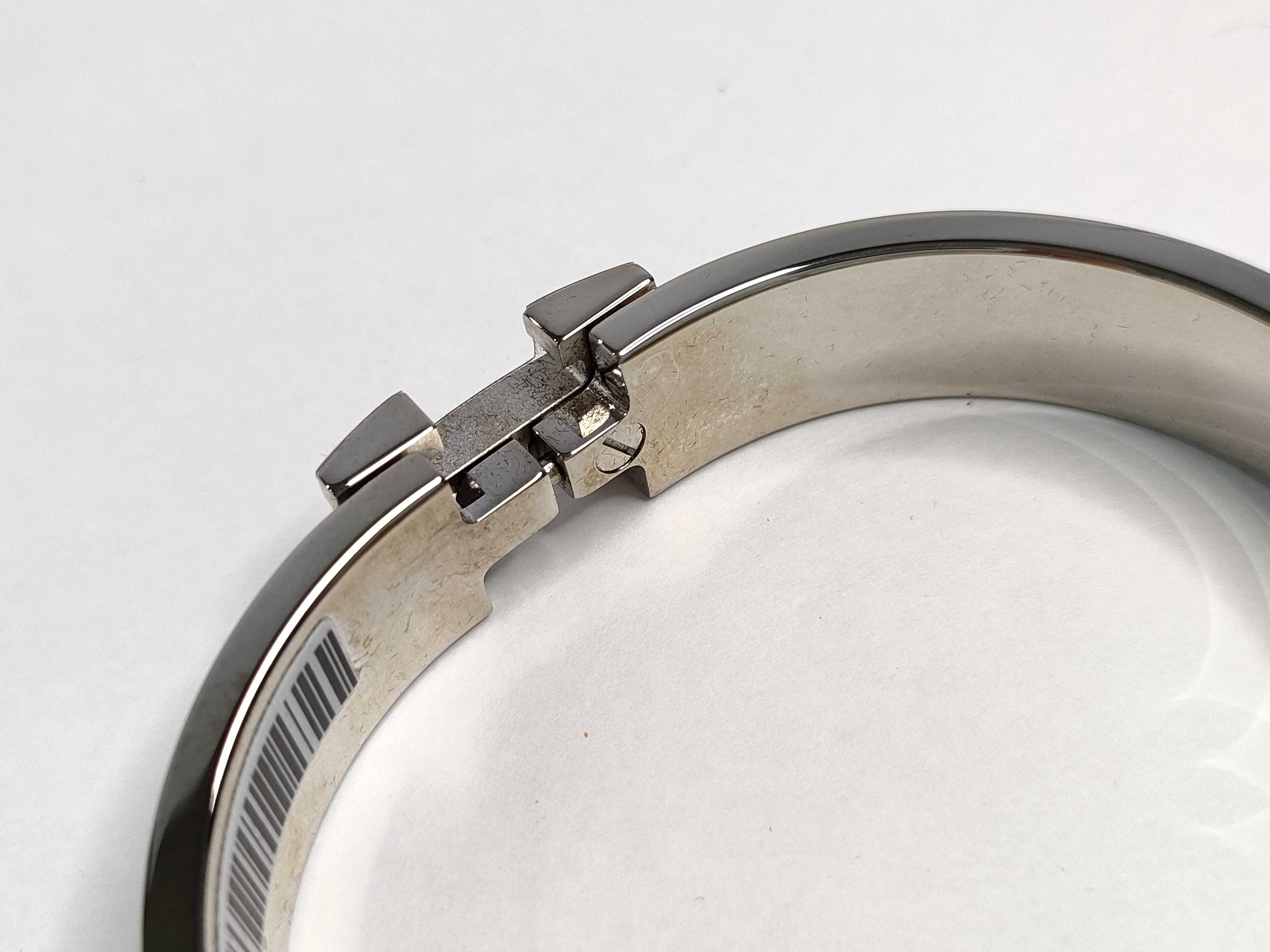 Hermes Clic H Enamel Bangle Bracelet PM