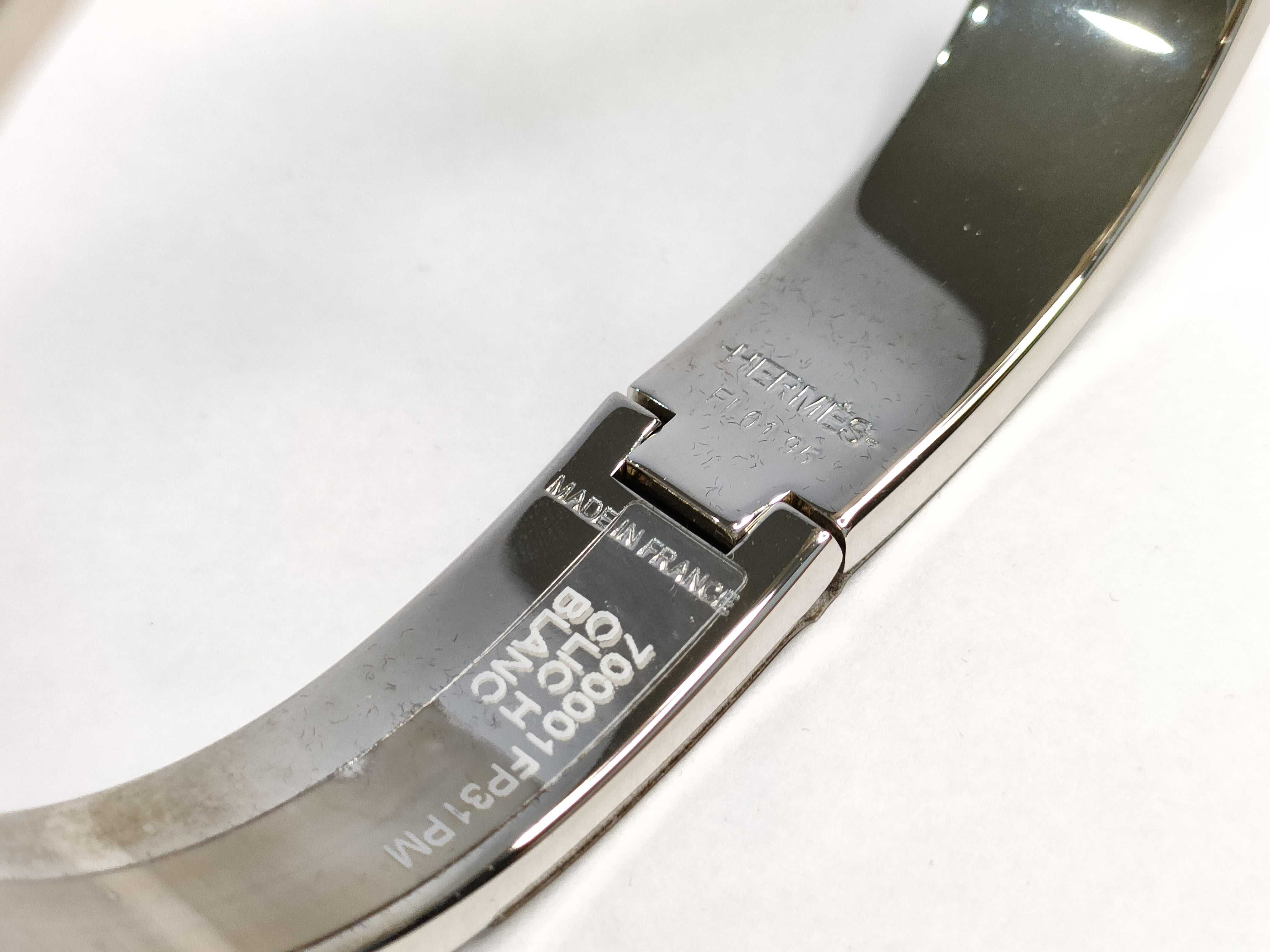 Hermes Clic H Enamel Bangle Bracelet PM