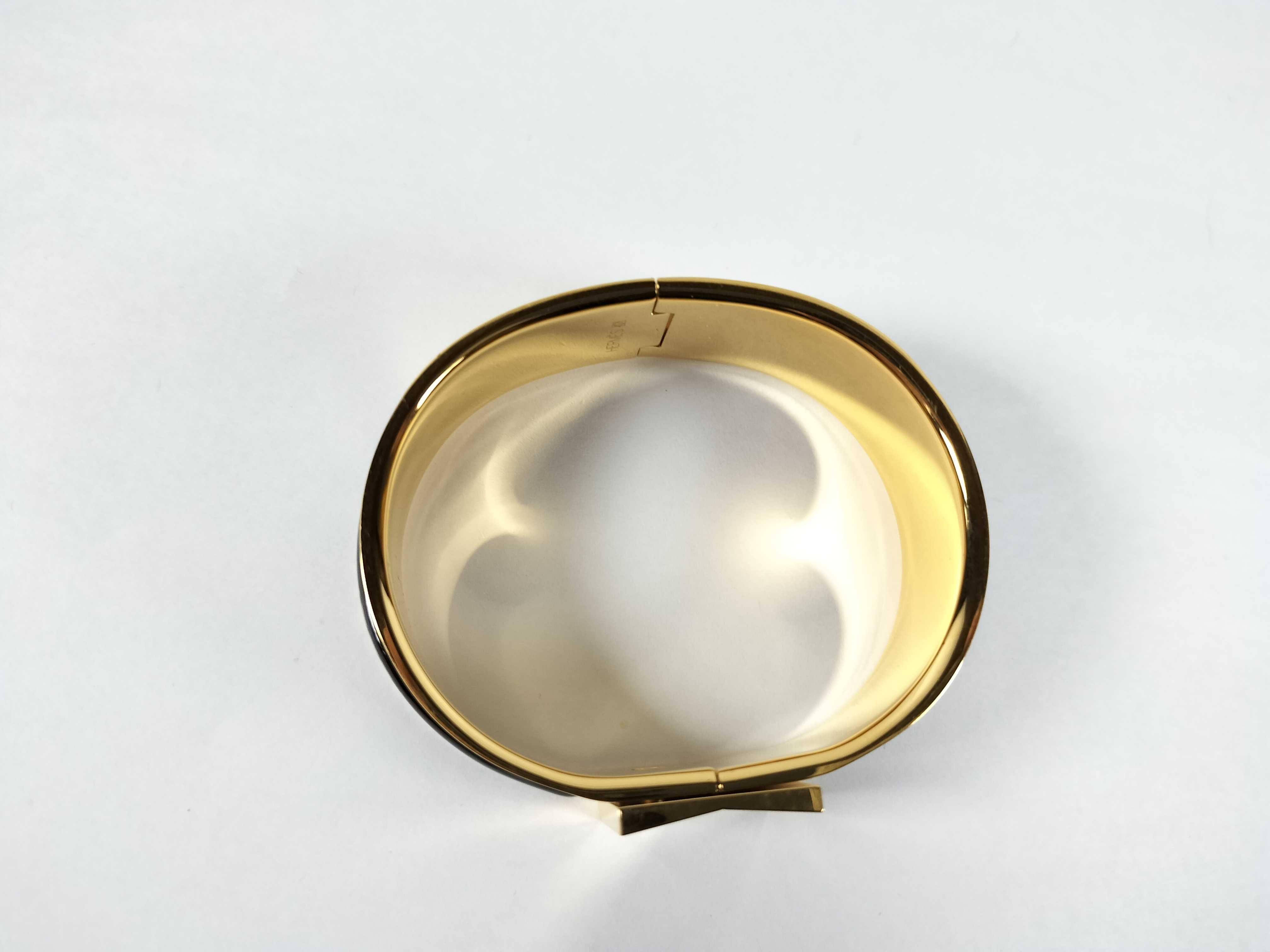 Hermes Wide Printed Enamel Loquet Bracelet PM