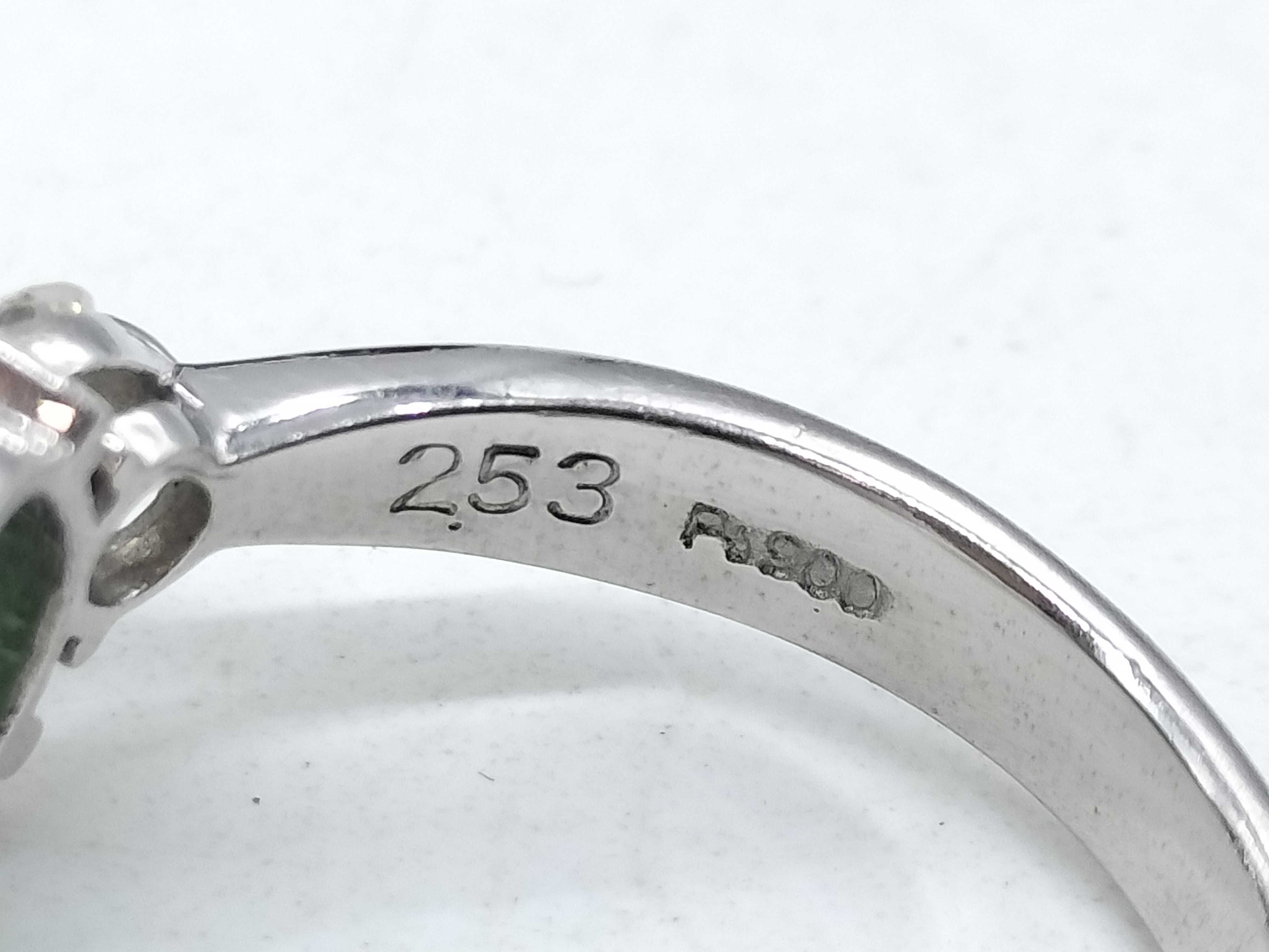 Natural Green Jadeite and Diamond Platinum Cocktail Ring