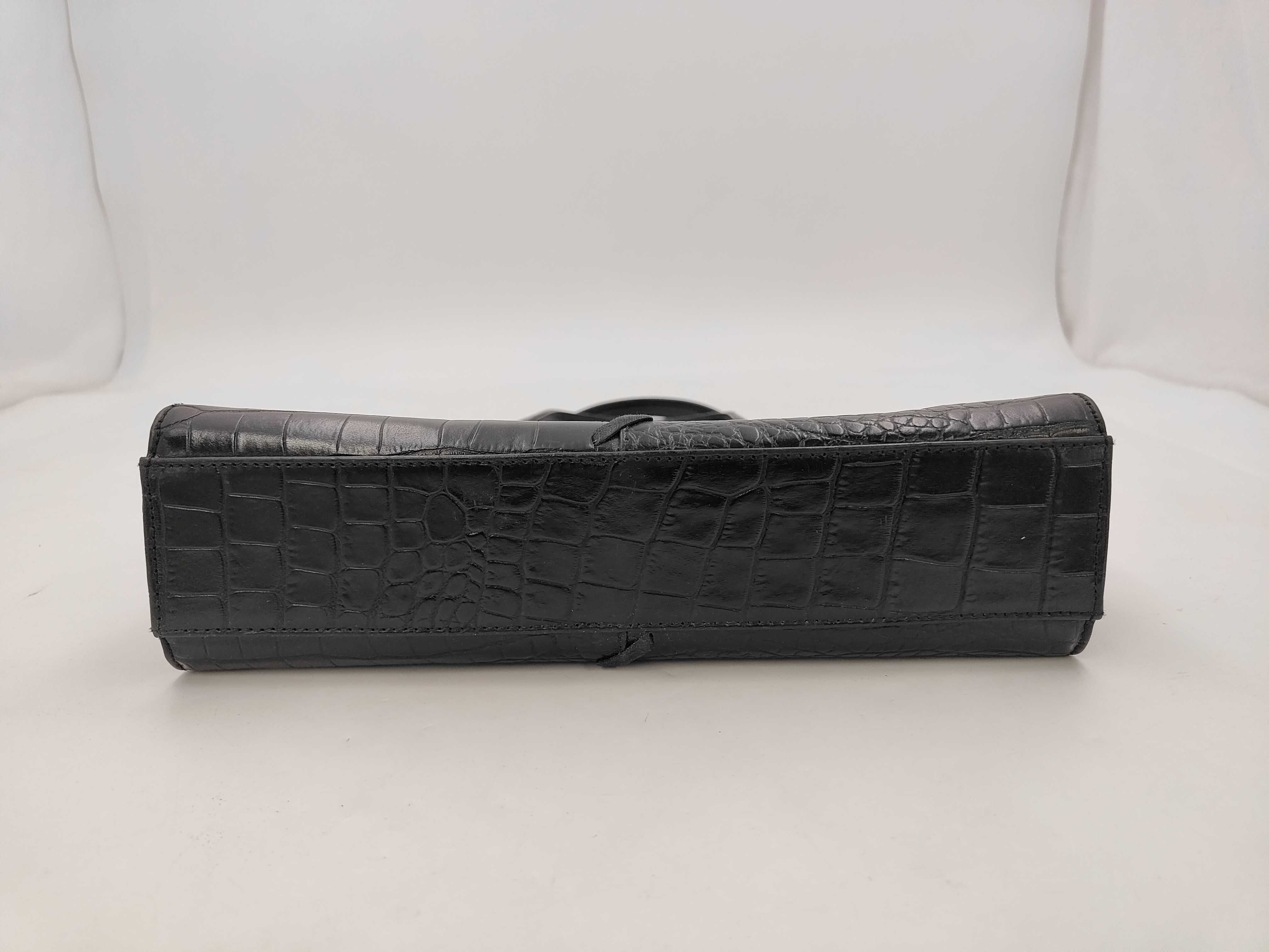 Yves Saint Laurent 20th Century Genuine Crocodile Leather Handbag with Charm