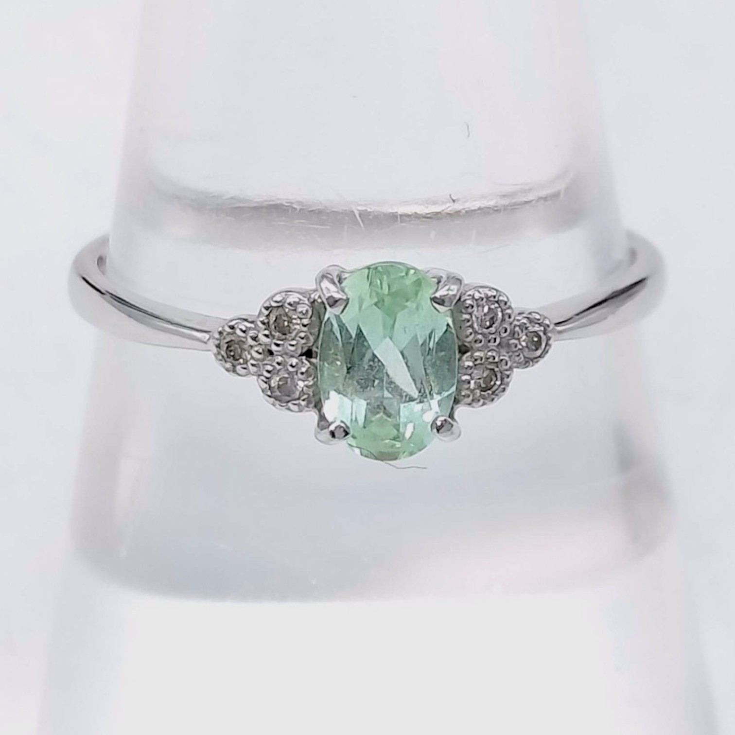 Paraiba Tourmaline and Diamond Platinum Ring
