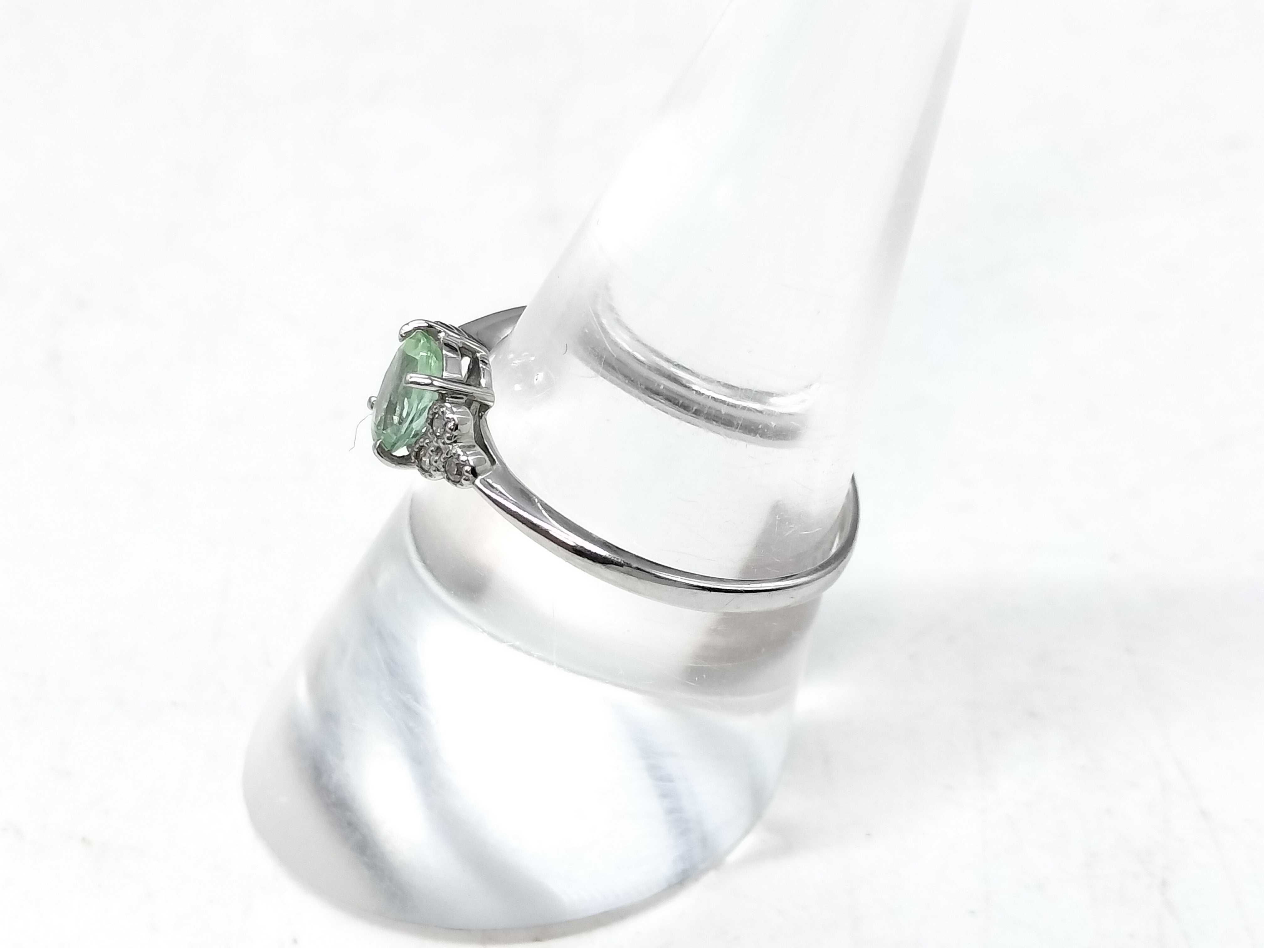 Paraiba Tourmaline and Diamond Platinum Ring