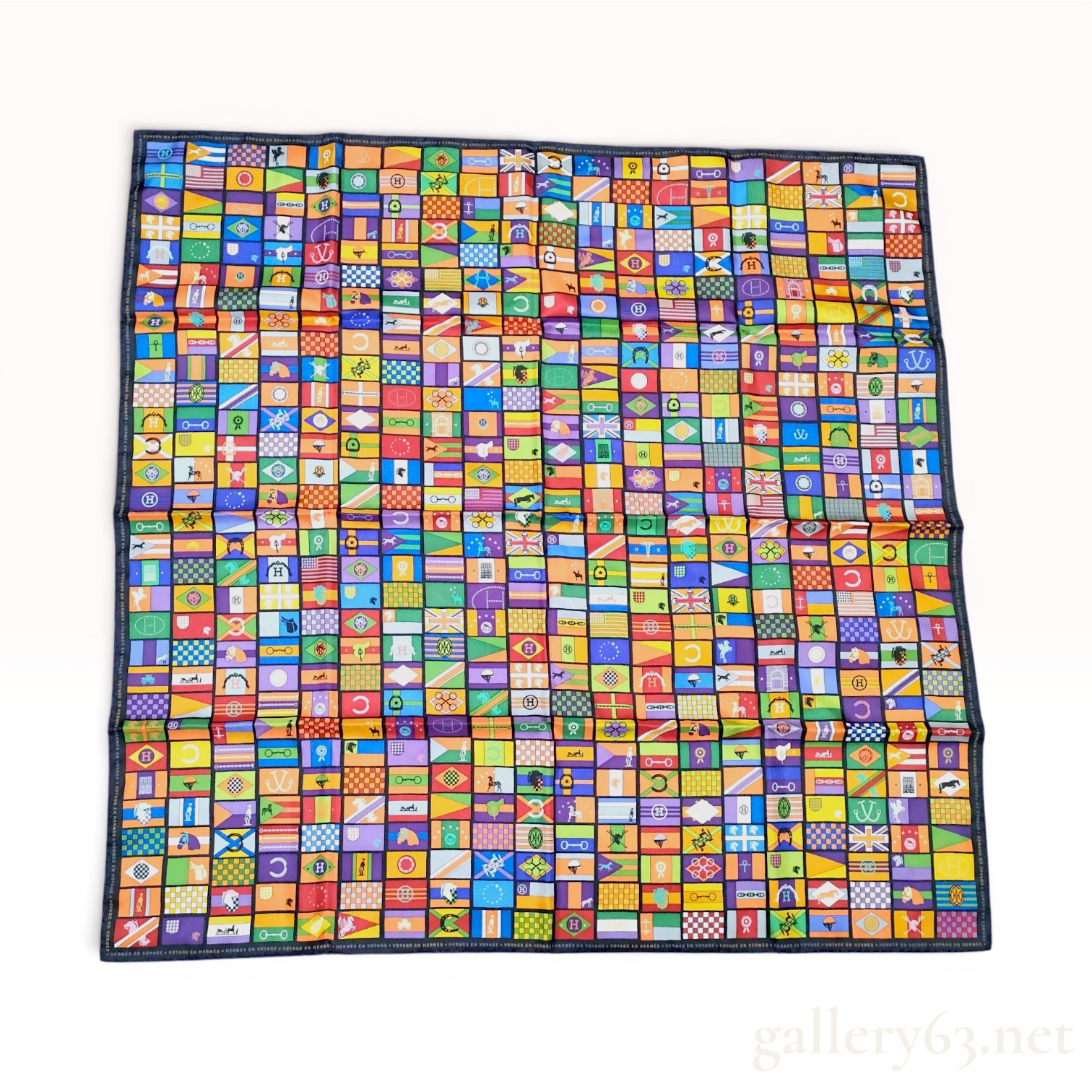 Hermes Voyage en Hermes Silk Scarf