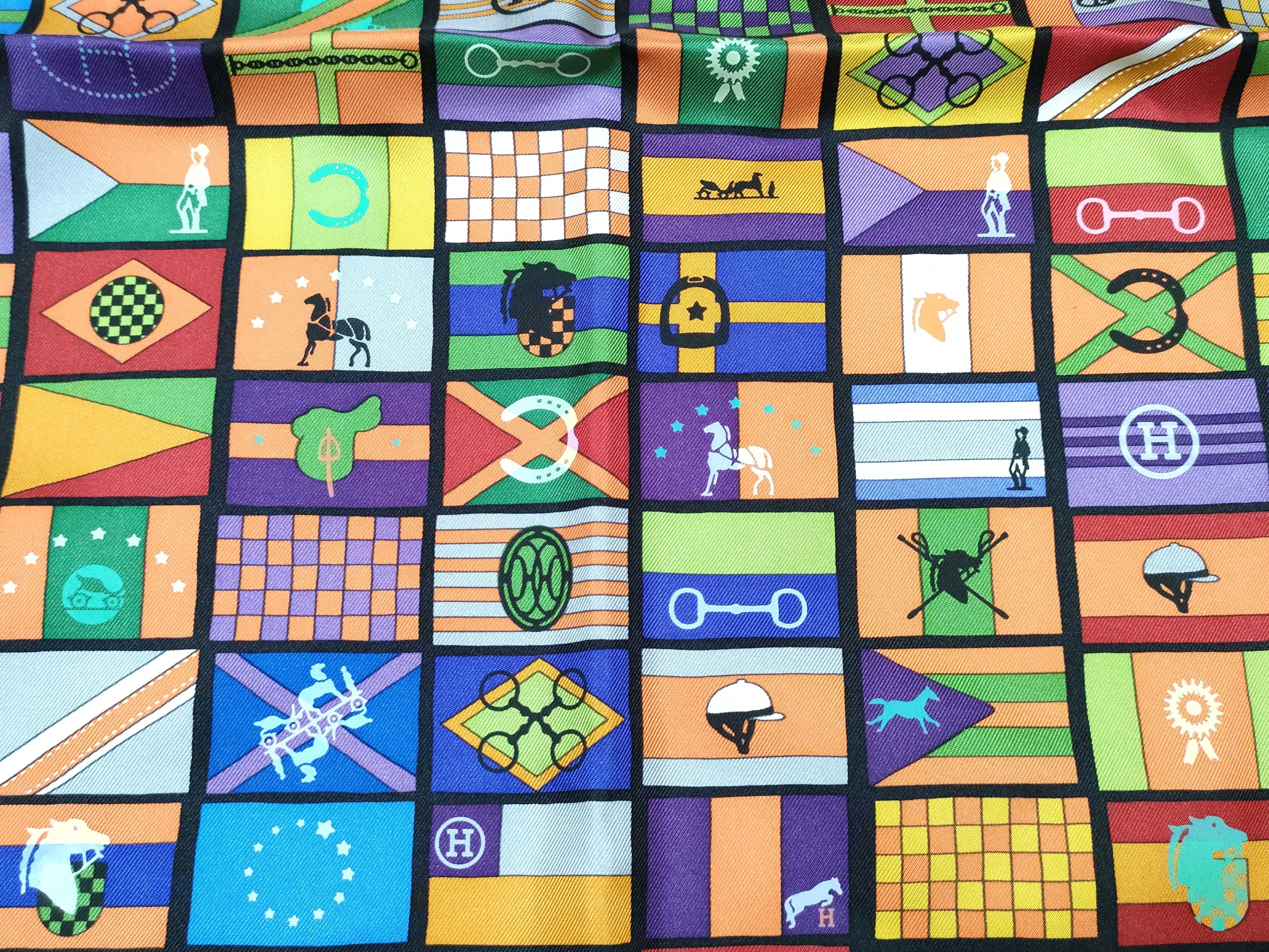 Hermes Voyage en Hermes Silk Scarf