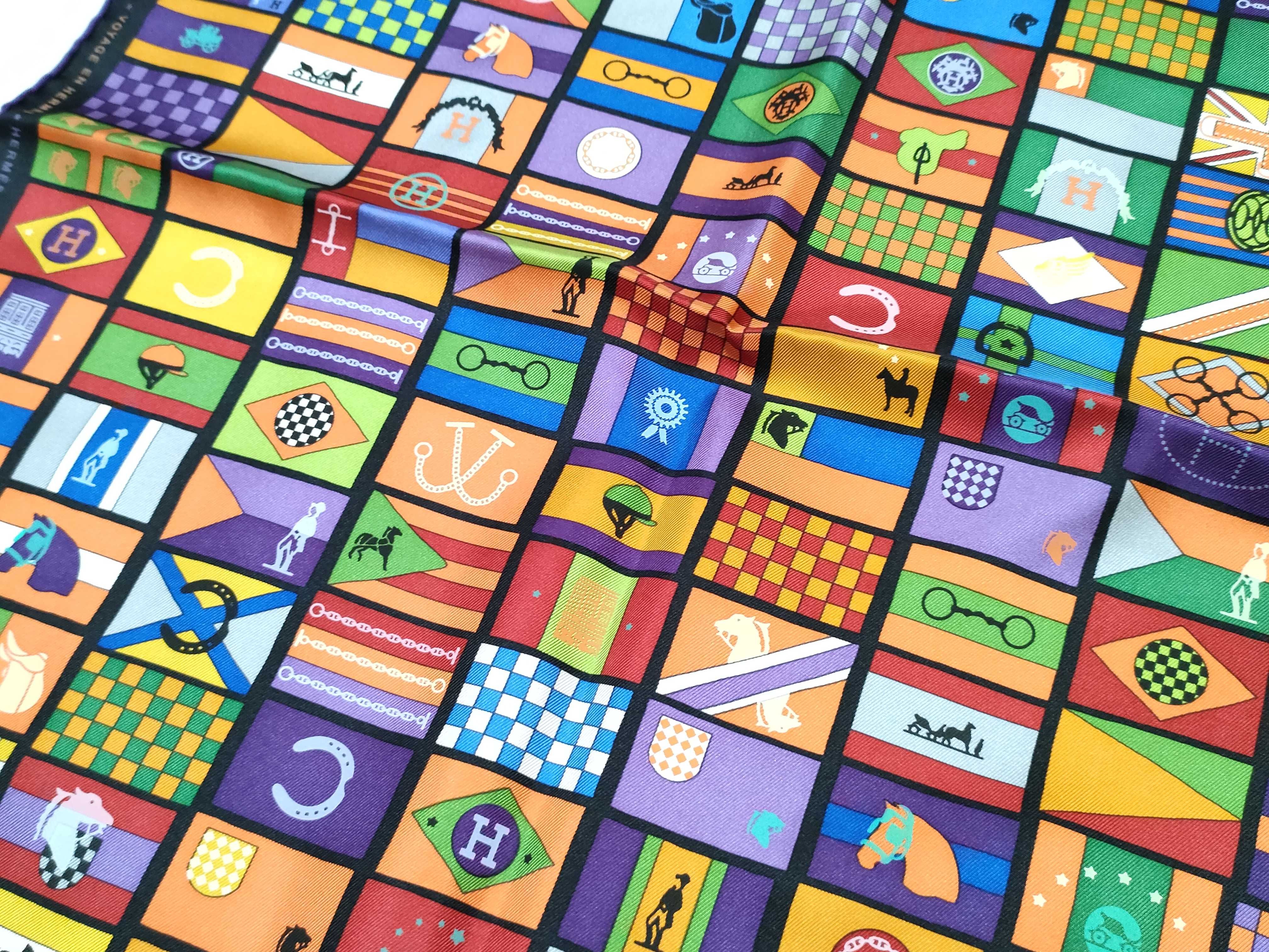 Hermes Voyage en Hermes Silk Scarf