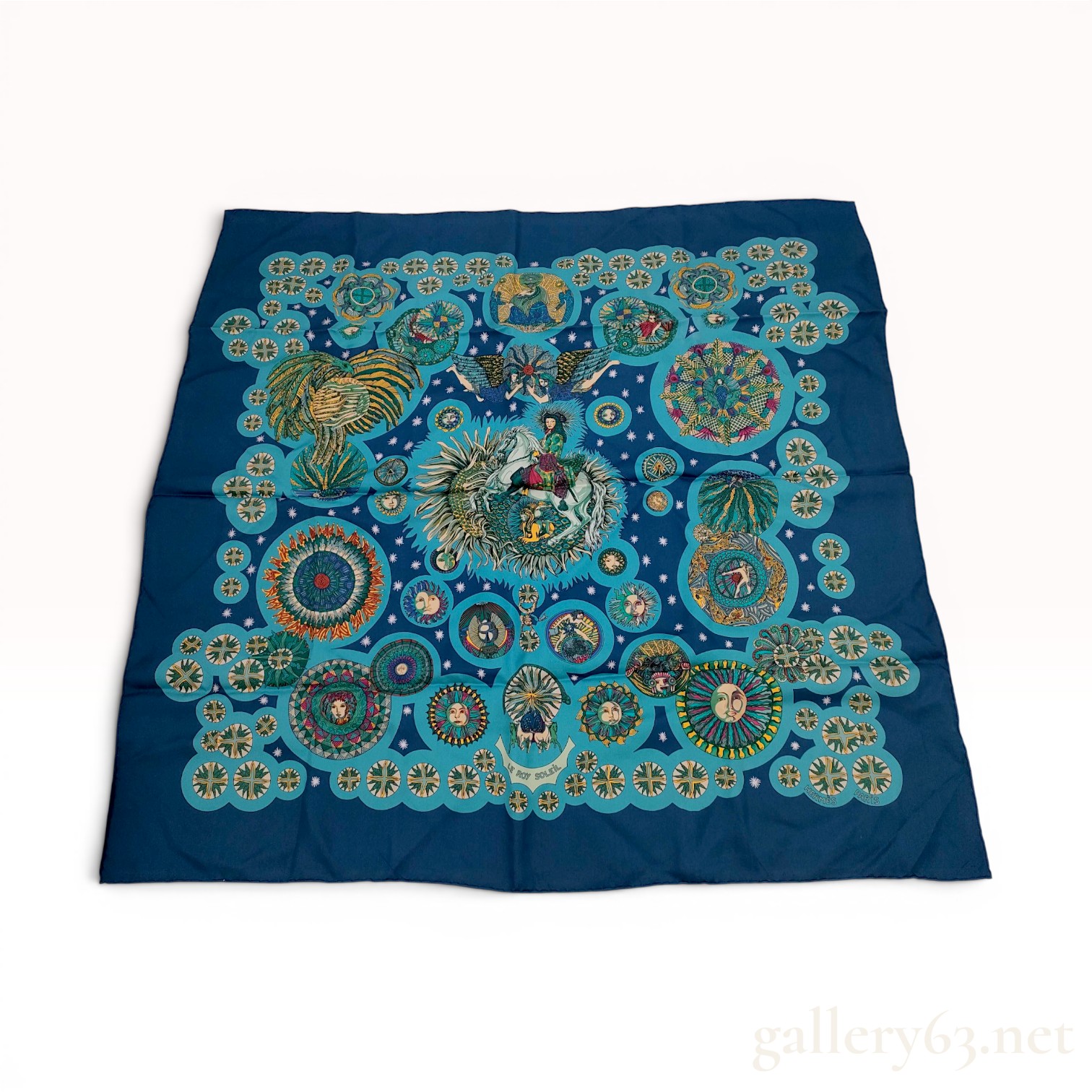 Hermes Le Roy Soleil Silk Scarf by Annie Faivre