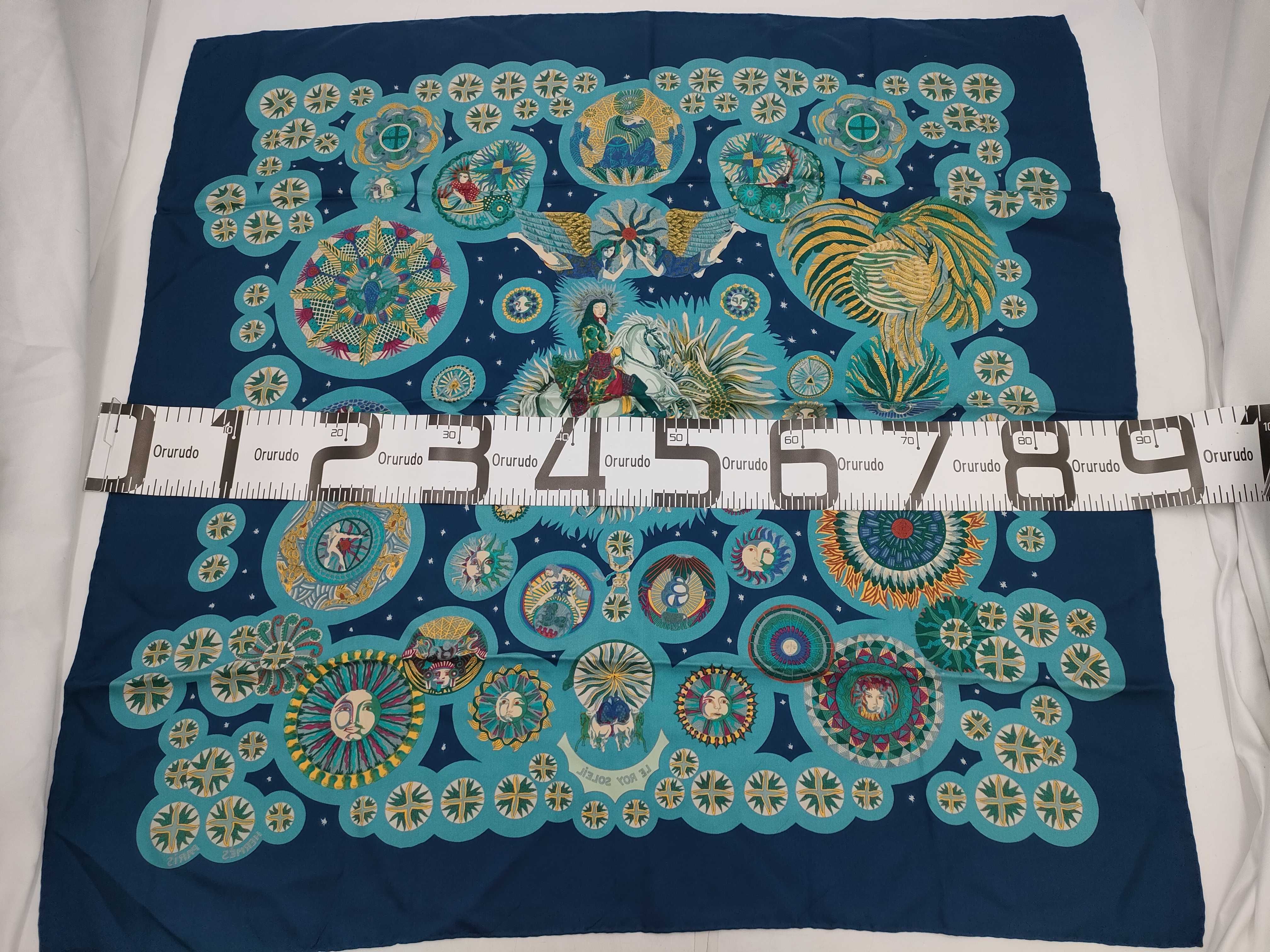 Hermes Le Roy Soleil Silk Scarf by Annie Faivre