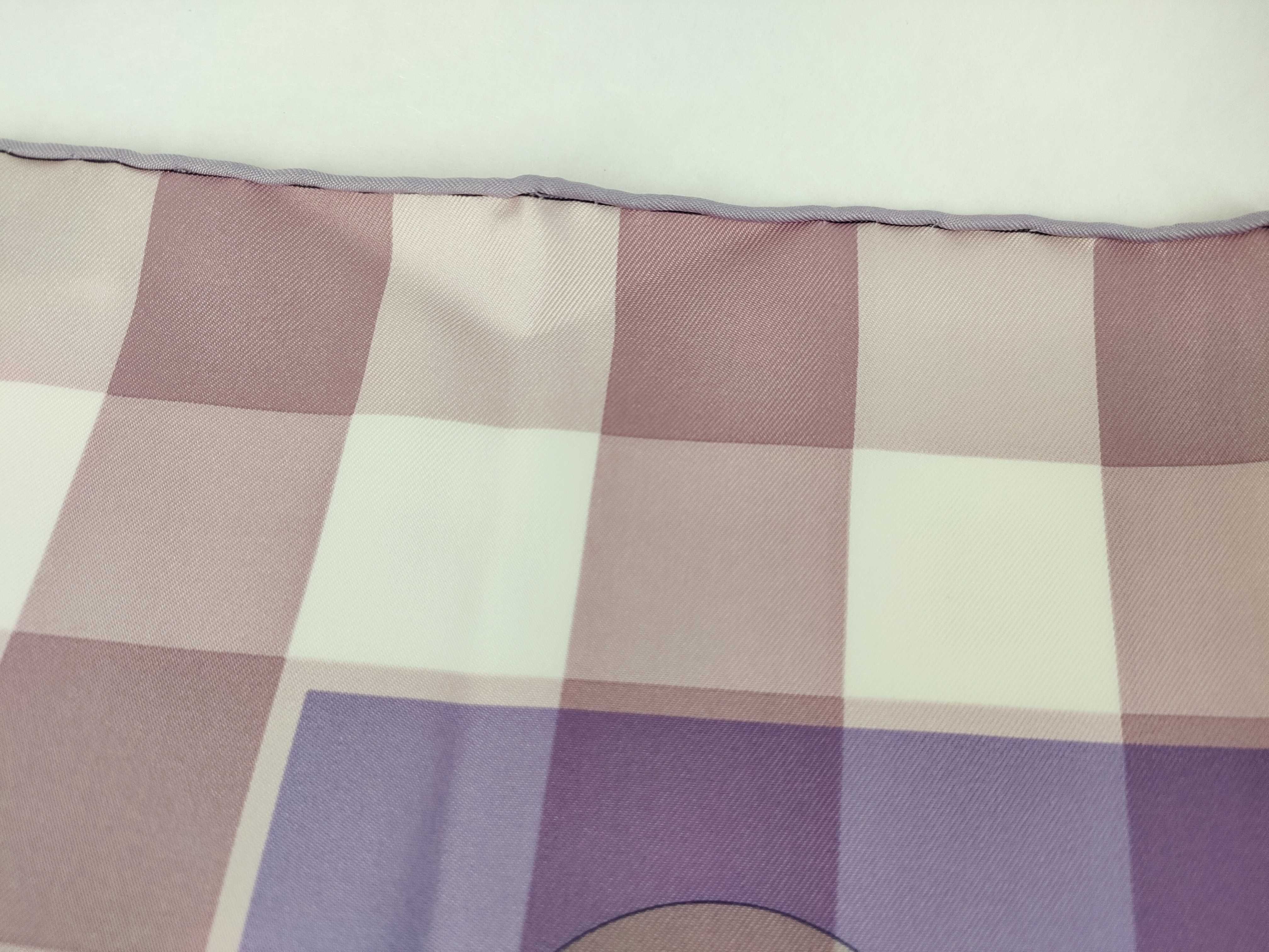 Hermes Mors et Gourmettes Vichy Silk Scarf