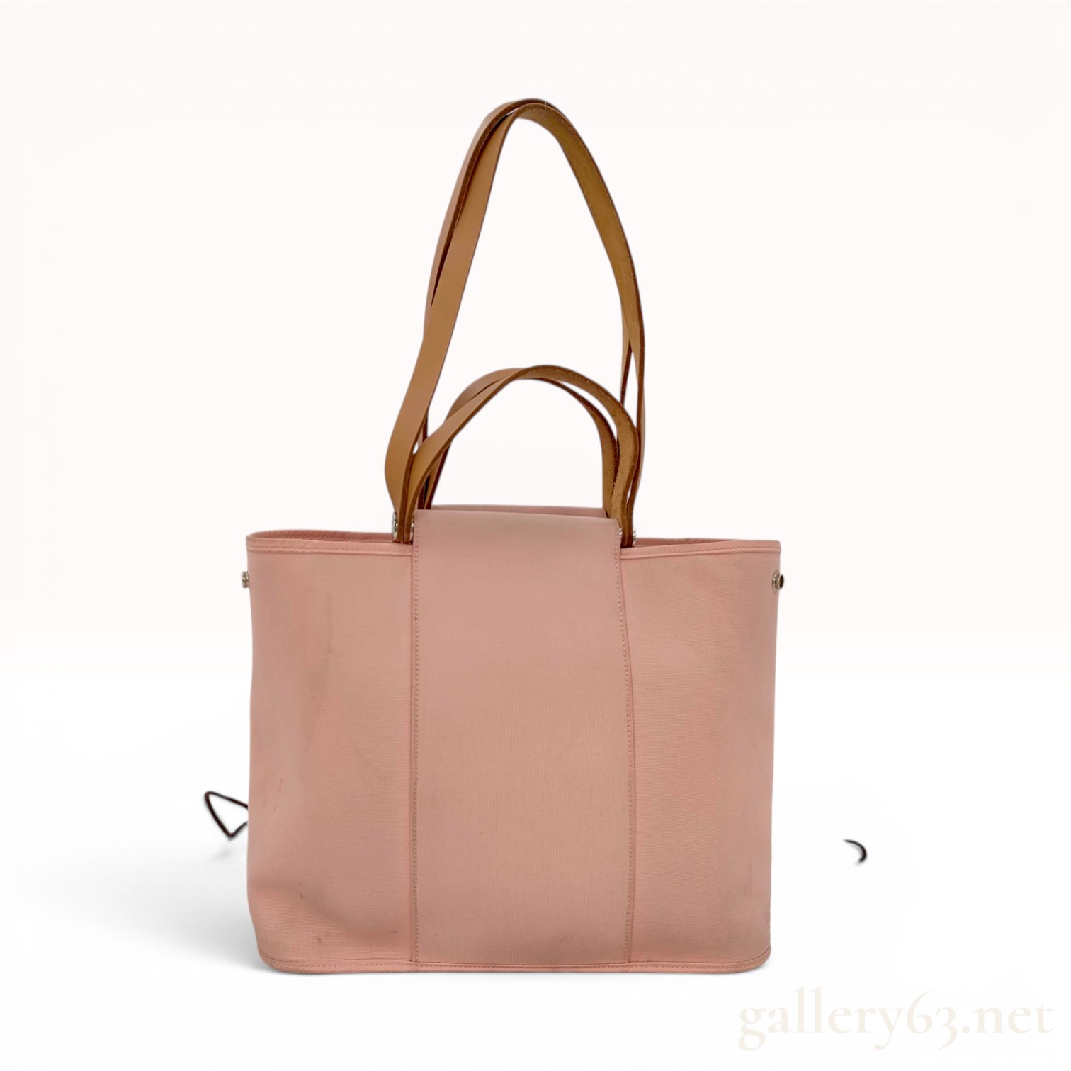 Hermes Toile Cabag 32 Canvas and Leather Tote Bag