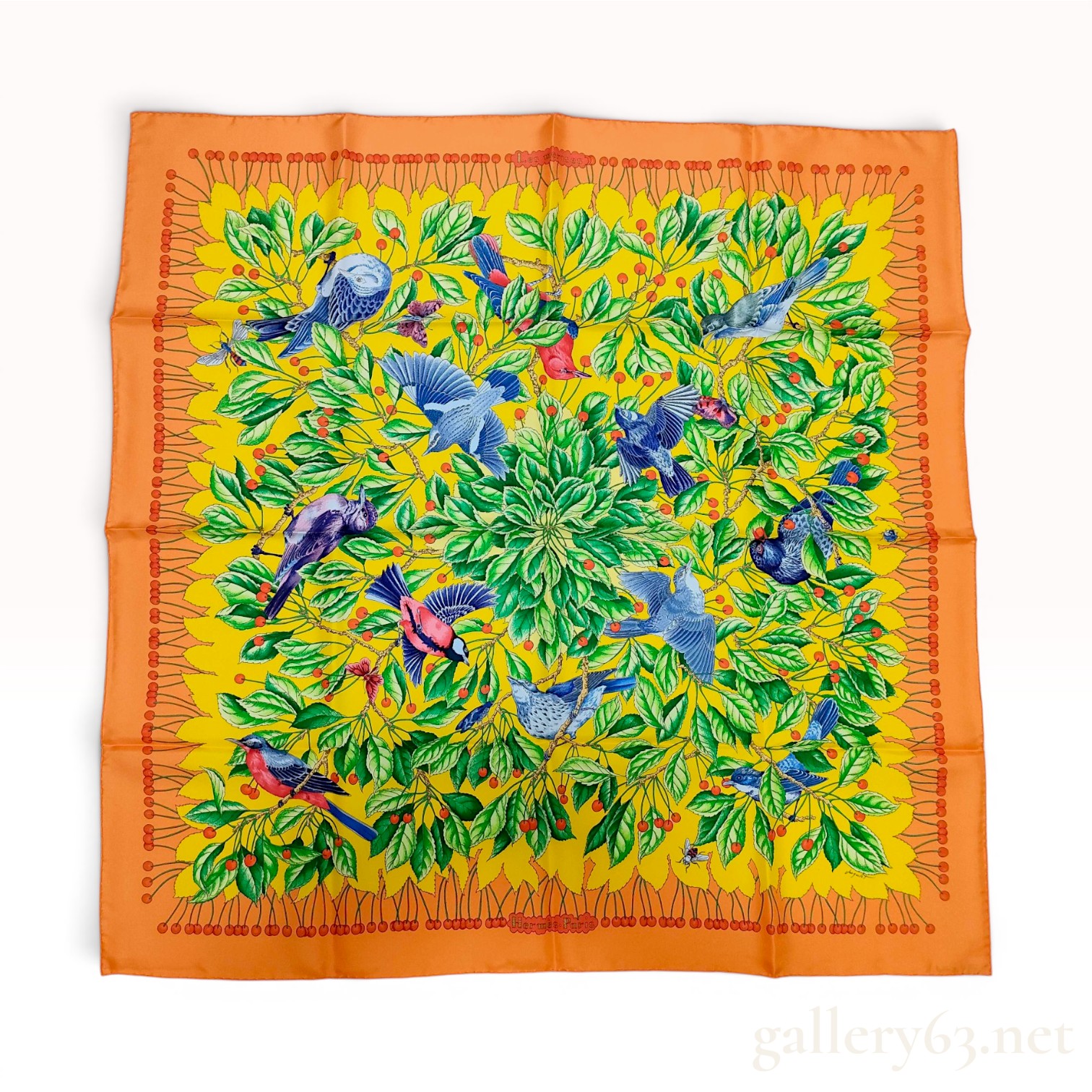 Hermes Les Merises Silk Carre Scarf by Jean-Jacques Jacquelot