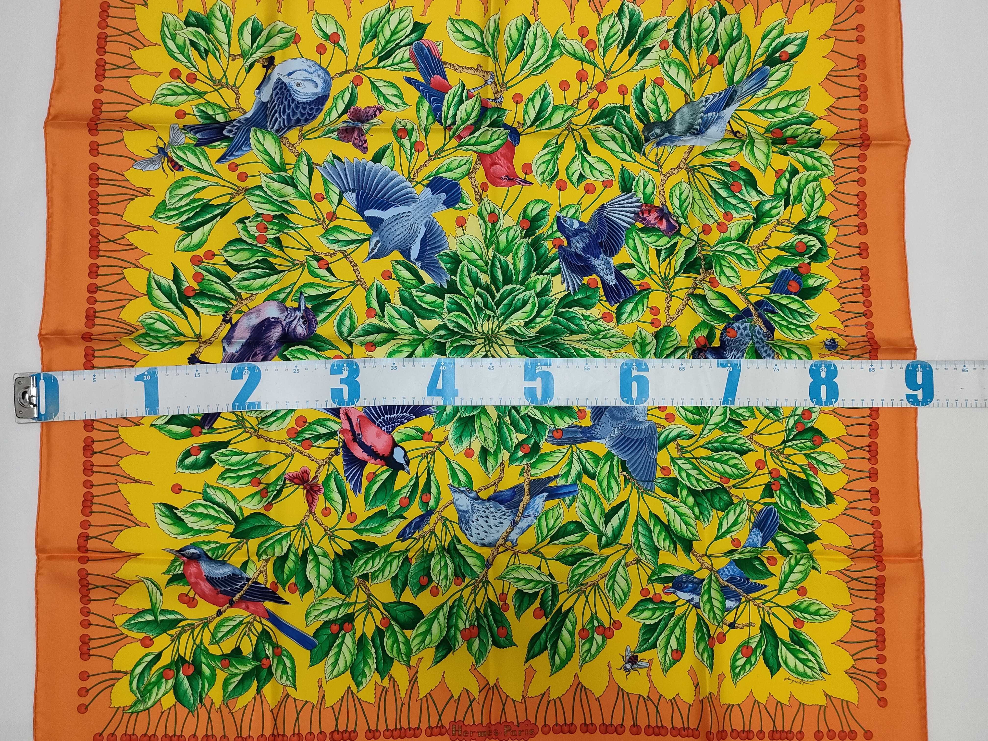 Hermes Les Merises Silk Carre Scarf by Jean-Jacques Jacquelot