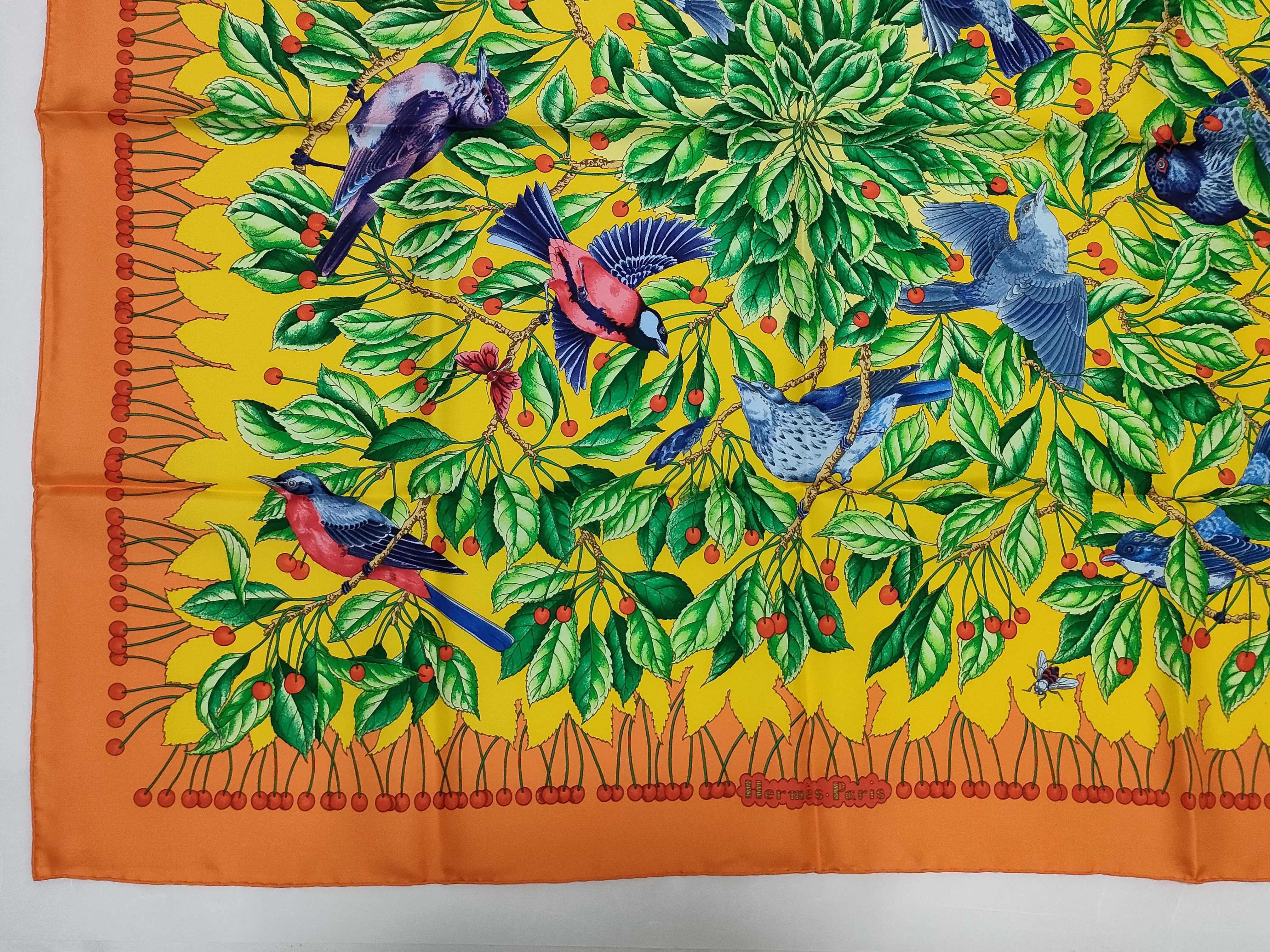 Hermes Les Merises Silk Carre Scarf by Jean-Jacques Jacquelot