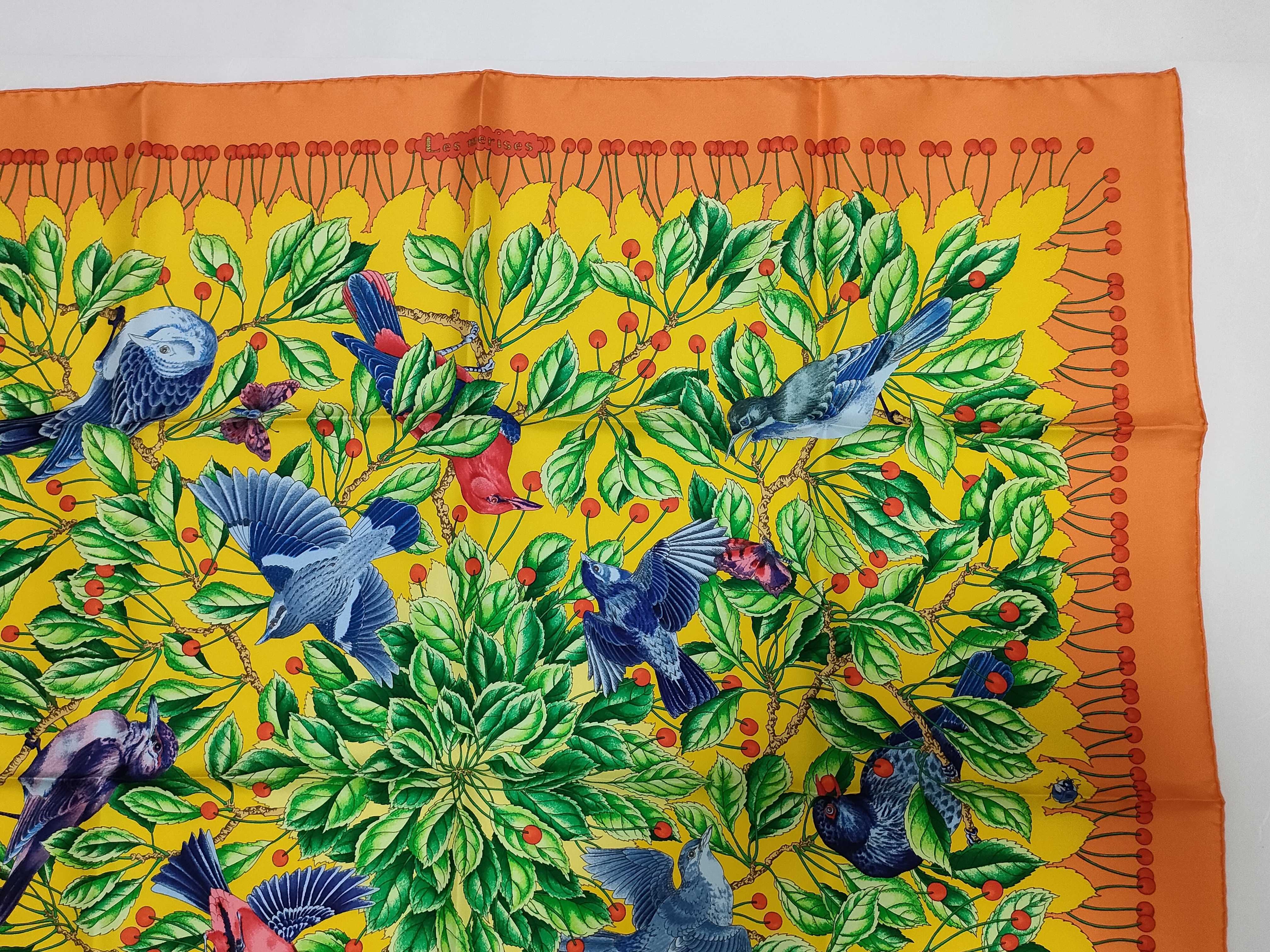 Hermes Les Merises Silk Carre Scarf by Jean-Jacques Jacquelot