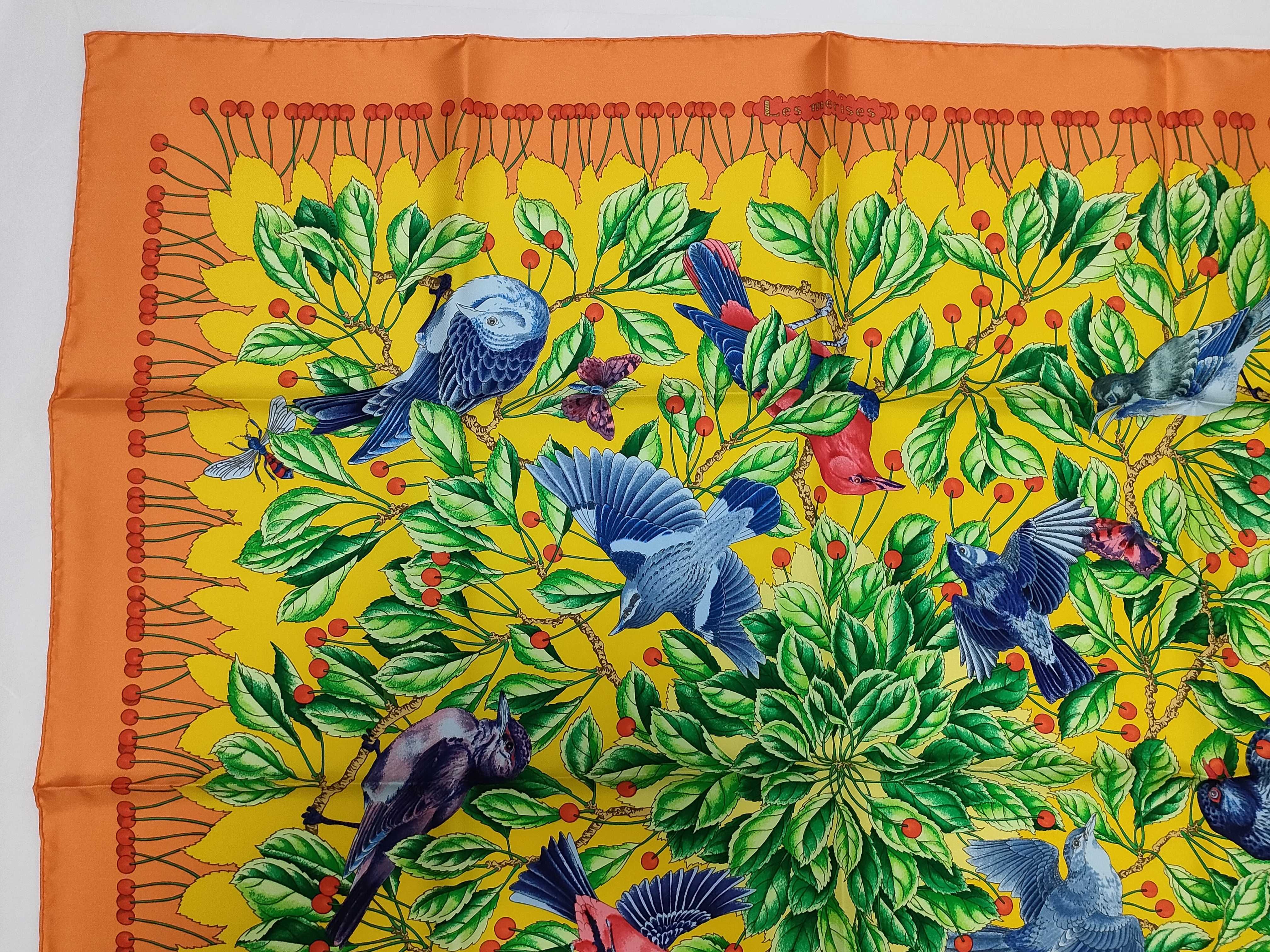 Hermes Les Merises Silk Carre Scarf by Jean-Jacques Jacquelot