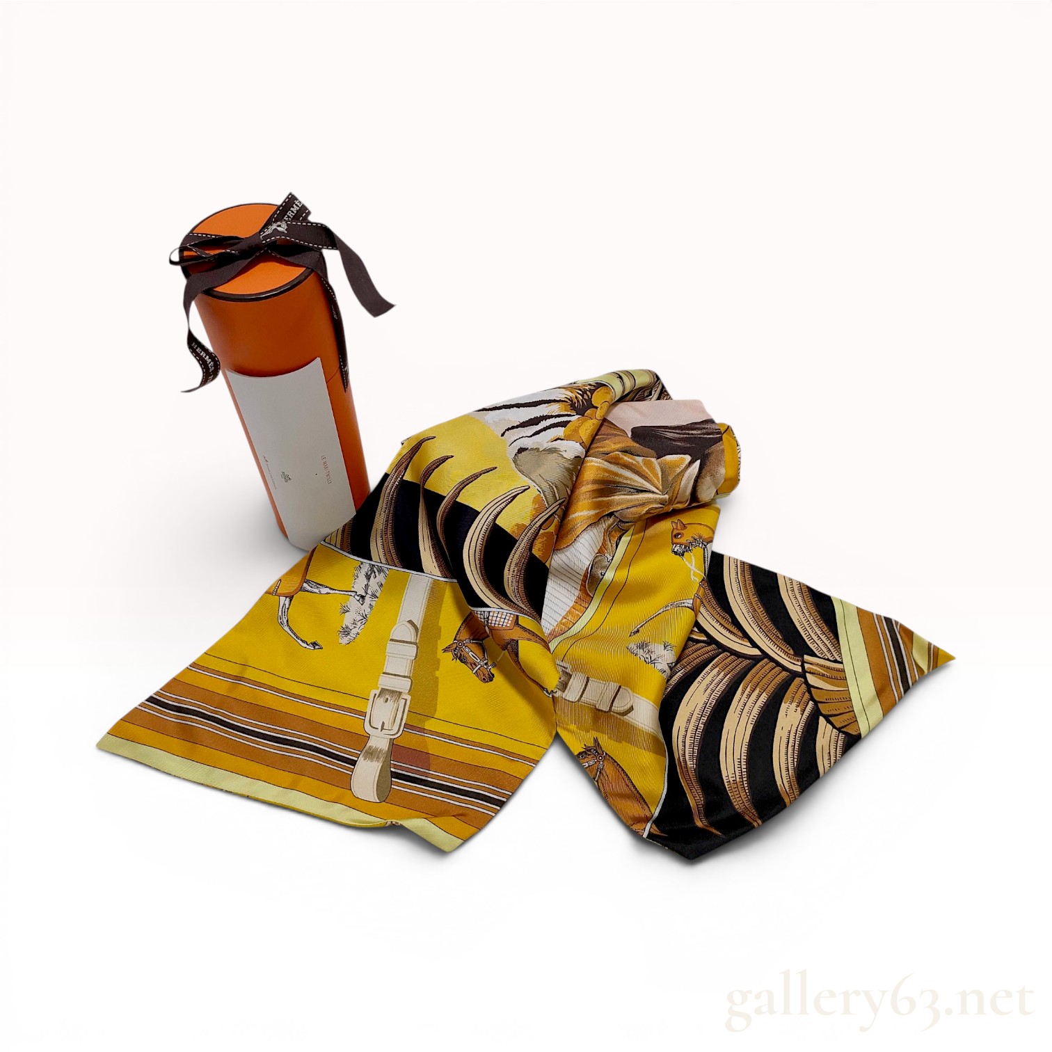 Hermes Carre en Carres Maxi Twilly Silk Scarf