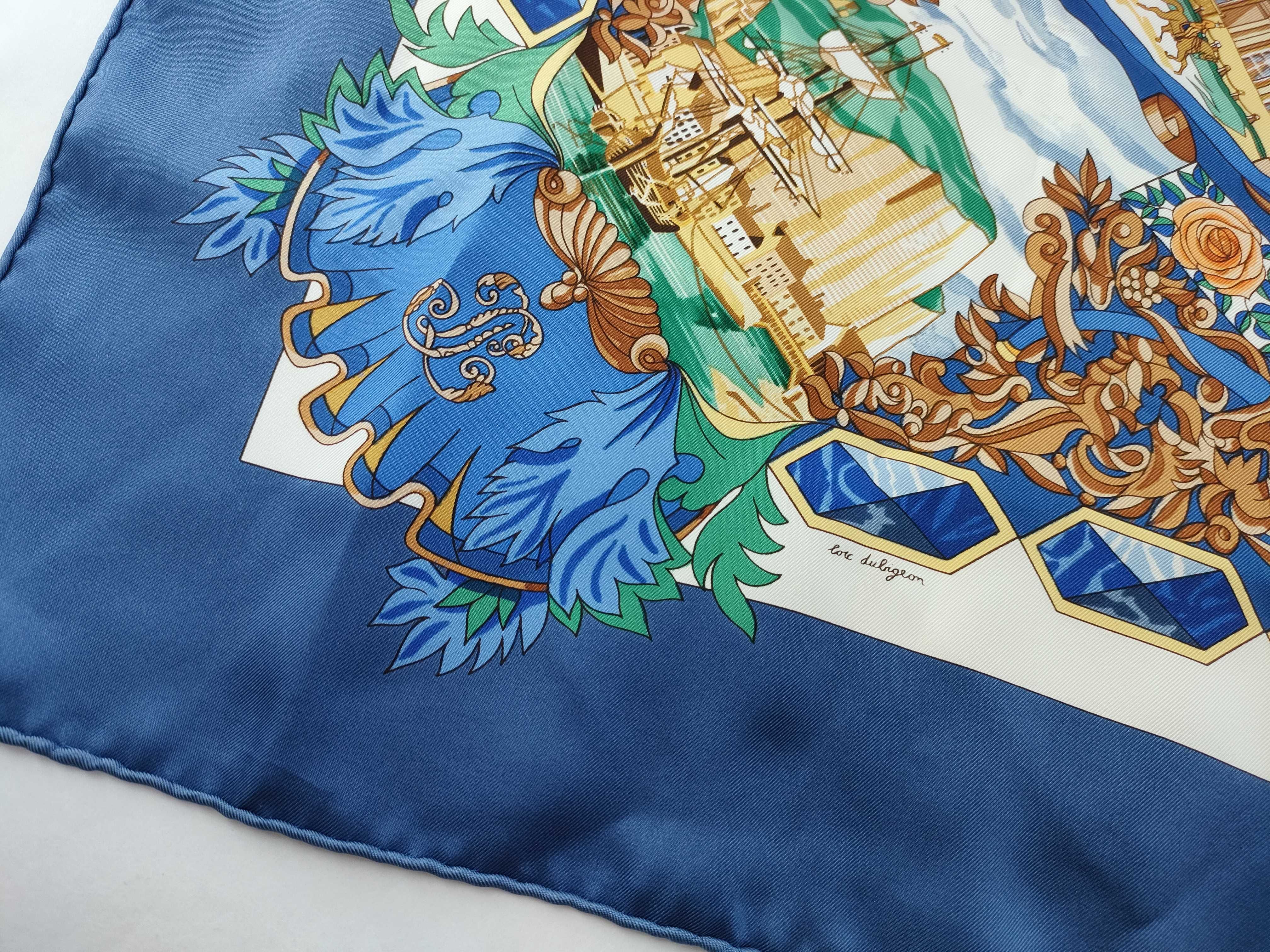 Hermes Entente Cordiale Chateau d Eu Silk Scarf by Loic Dubigeon
