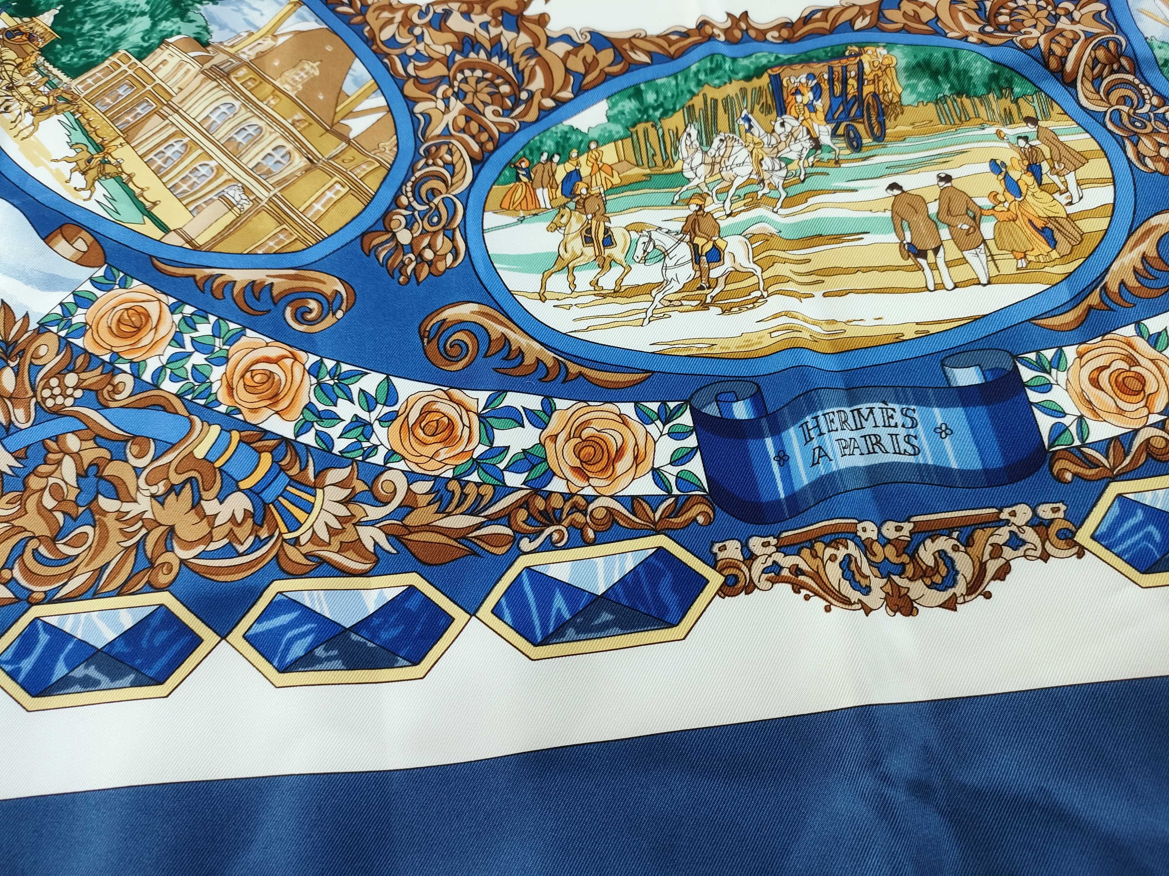 Hermes Entente Cordiale Chateau d Eu Silk Scarf by Loic Dubigeon