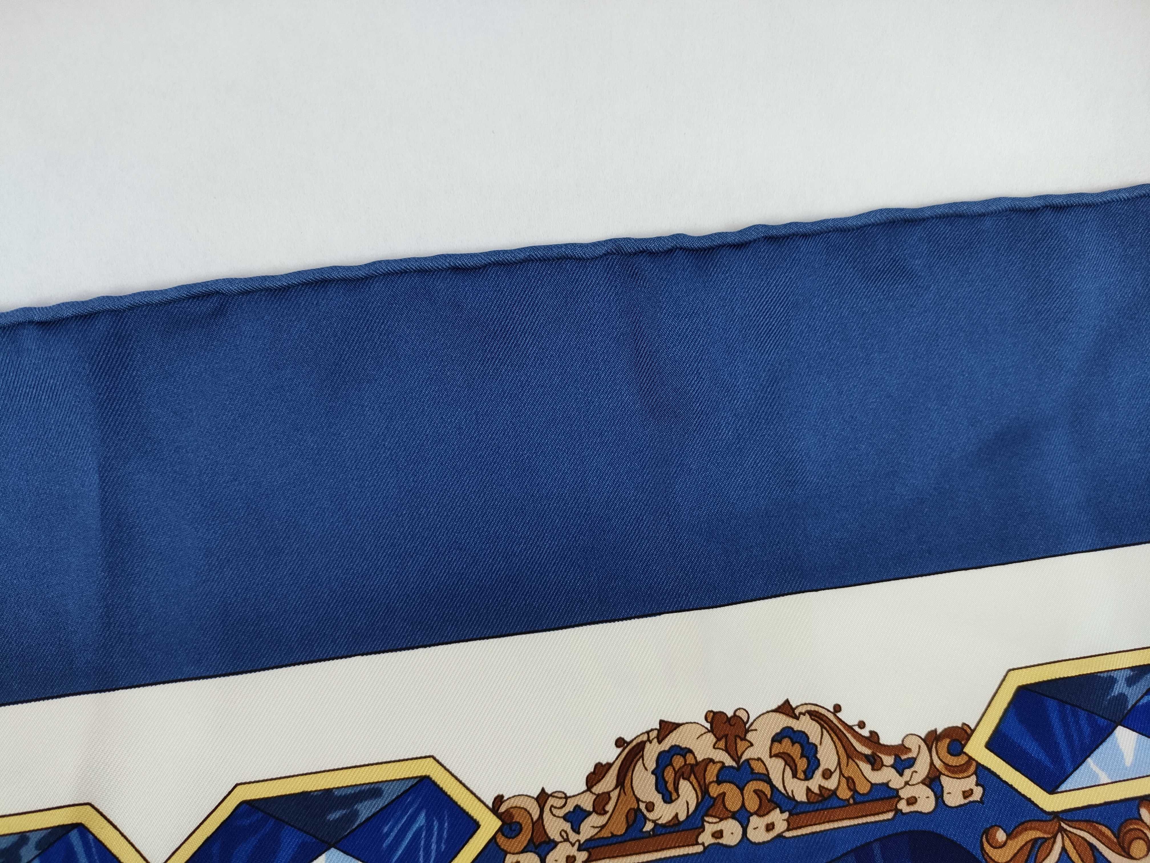 Hermes Entente Cordiale Chateau d Eu Silk Scarf by Loic Dubigeon