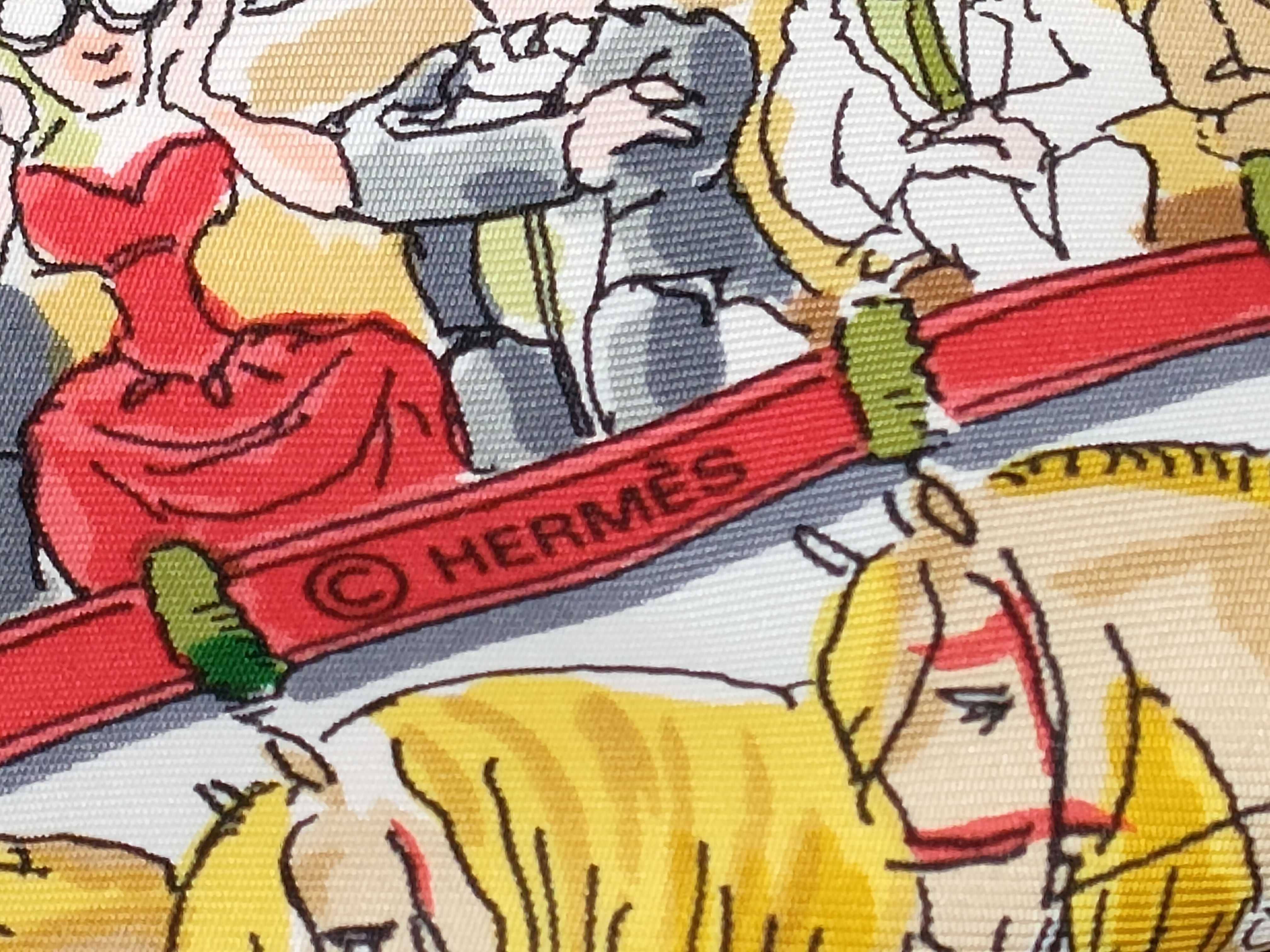Hermes Silk Twill 90cm Scarf in Tout ce qu'il vous plaira Pattern