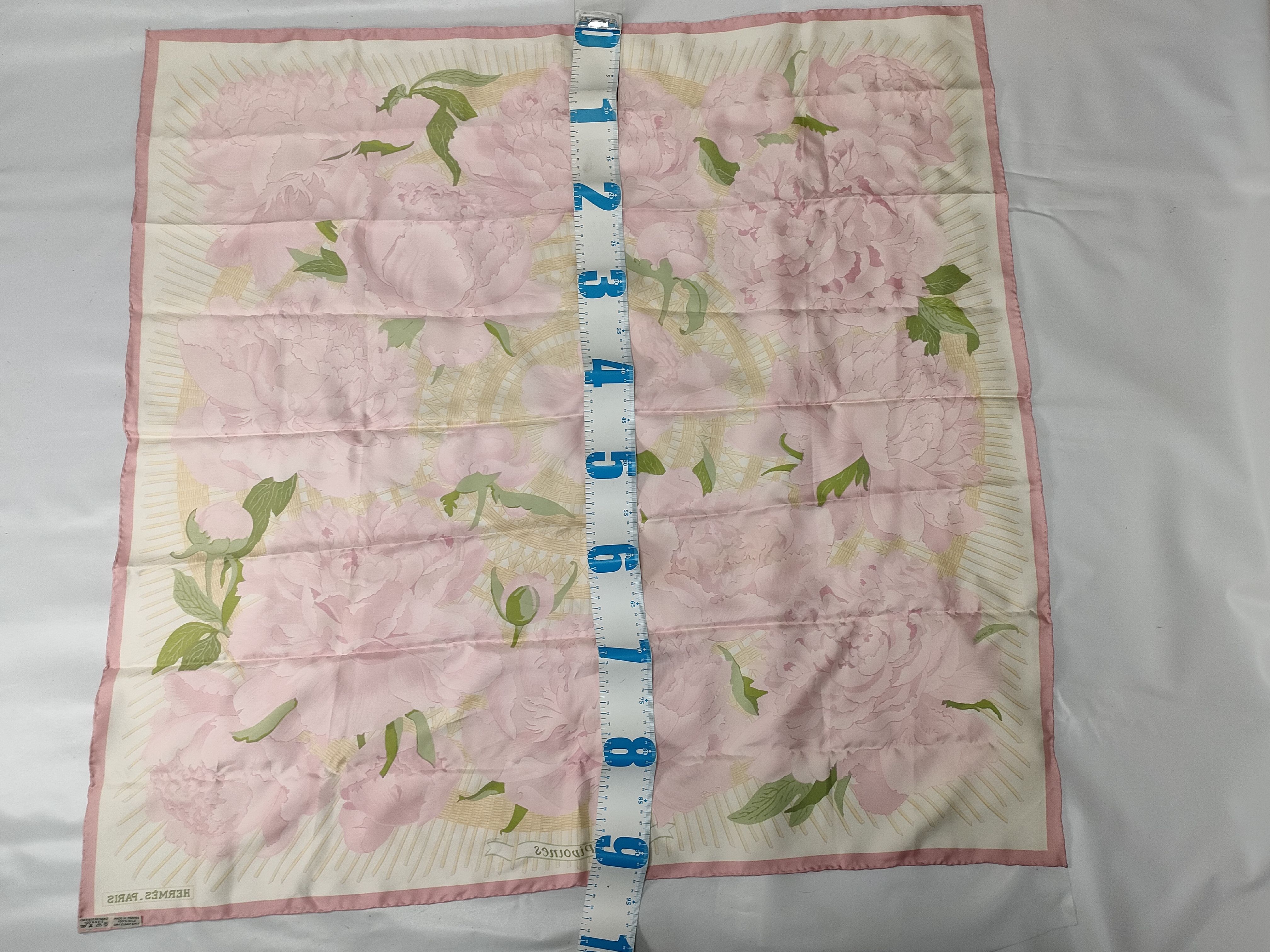 Hermes Les Pivoines Silk Scarf 90cm
