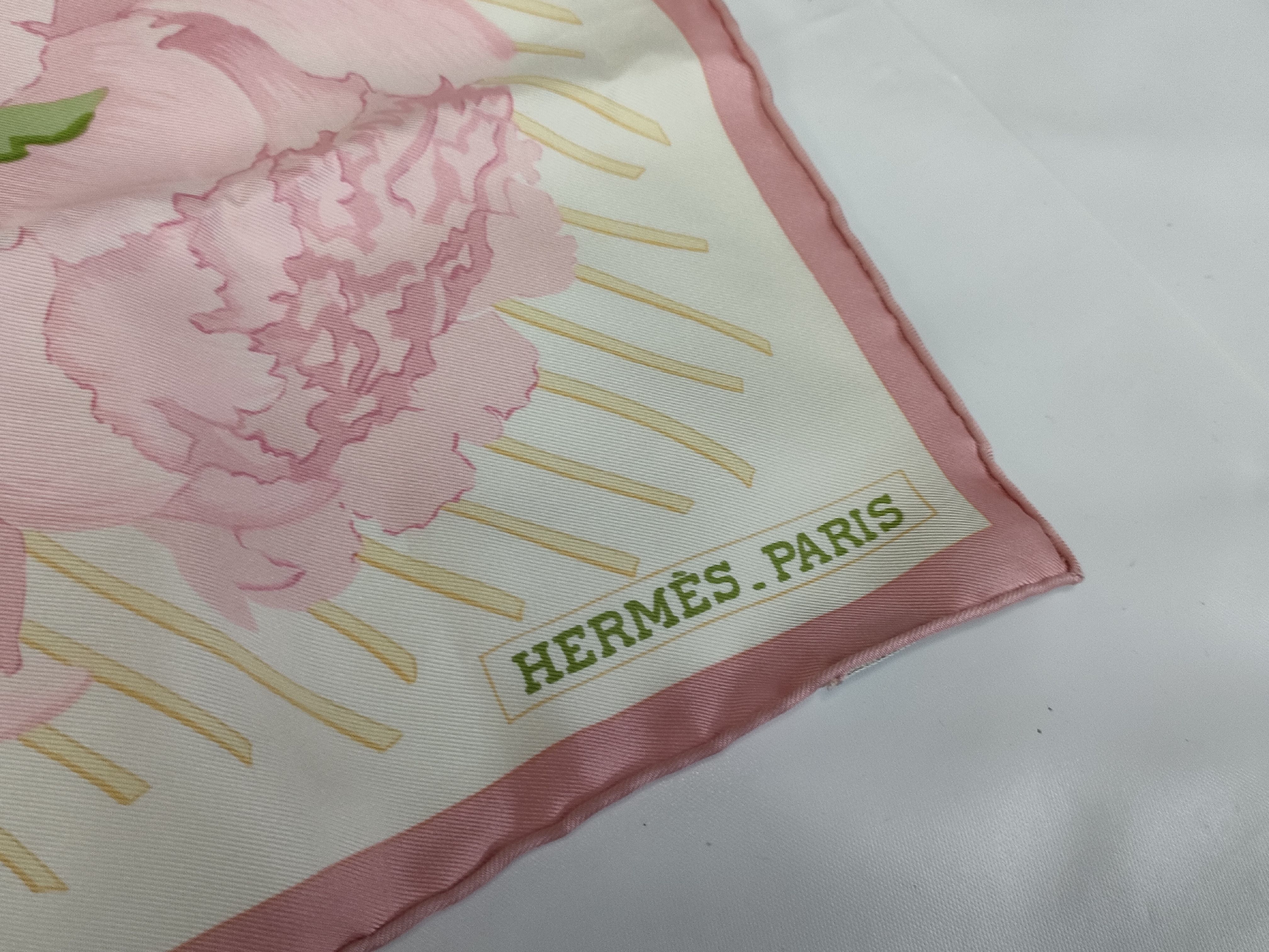 Hermes Les Pivoines Silk Scarf 90cm