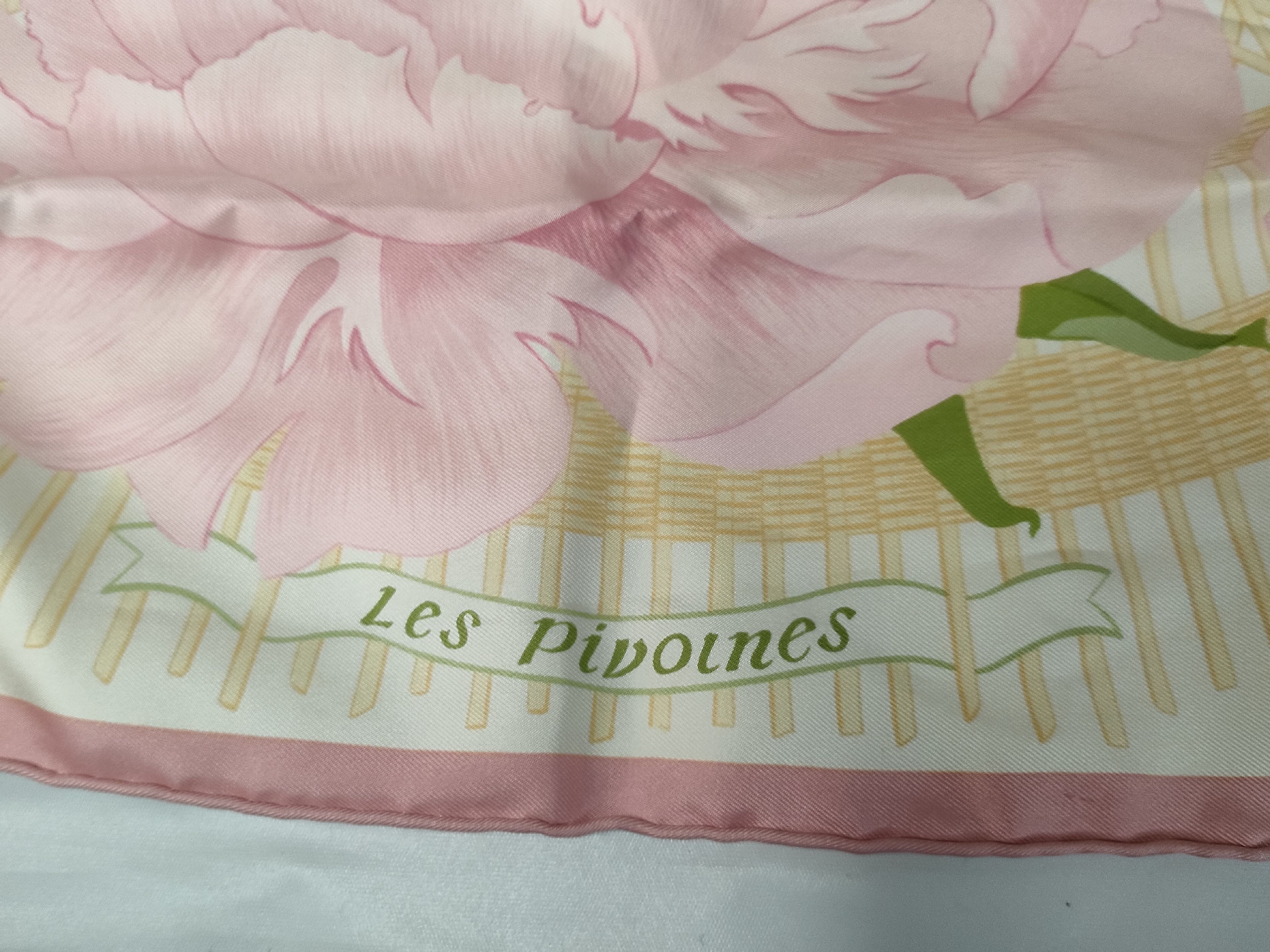 Hermes Les Pivoines Silk Scarf 90cm