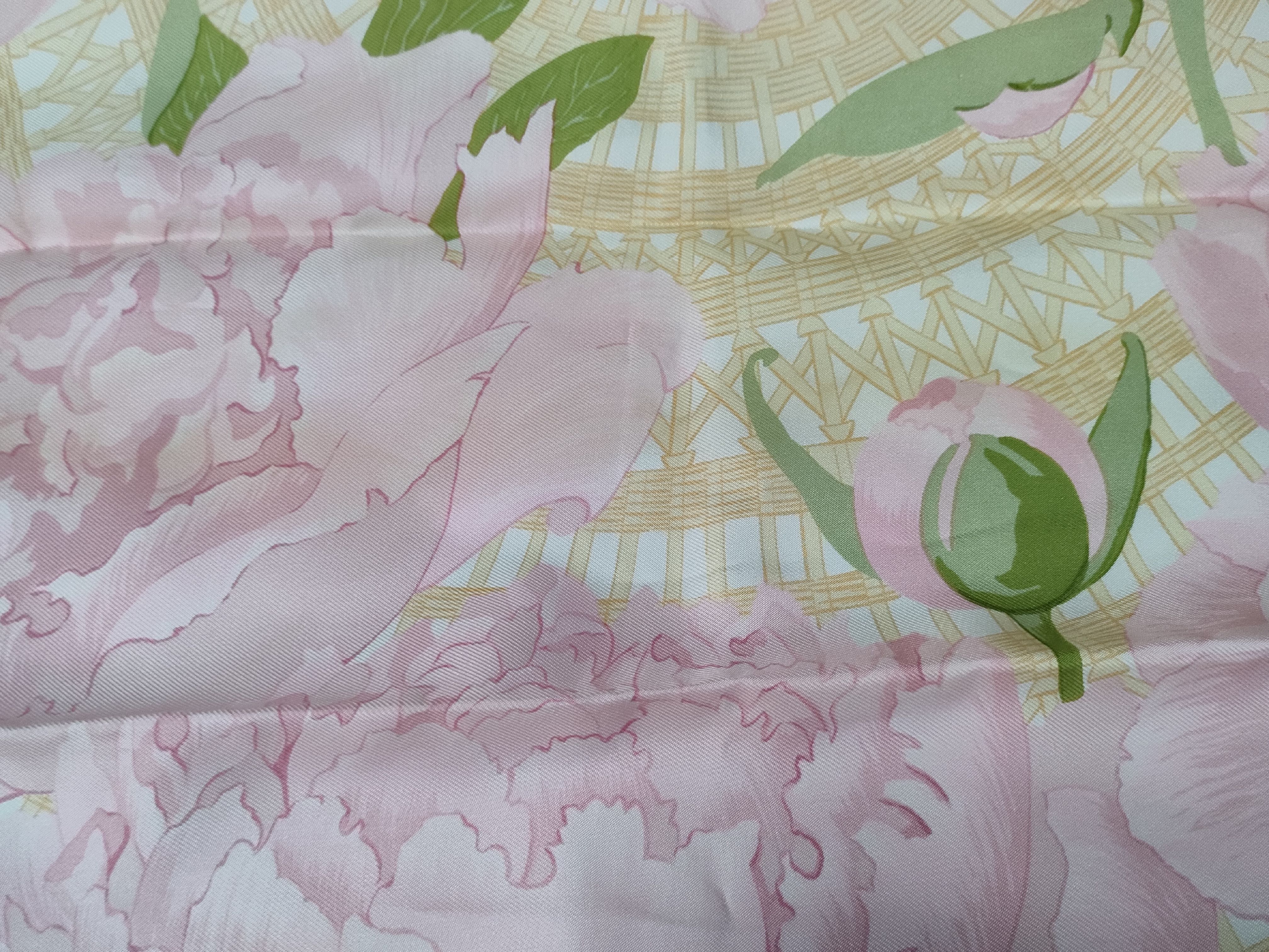 Hermes Les Pivoines Silk Scarf 90cm