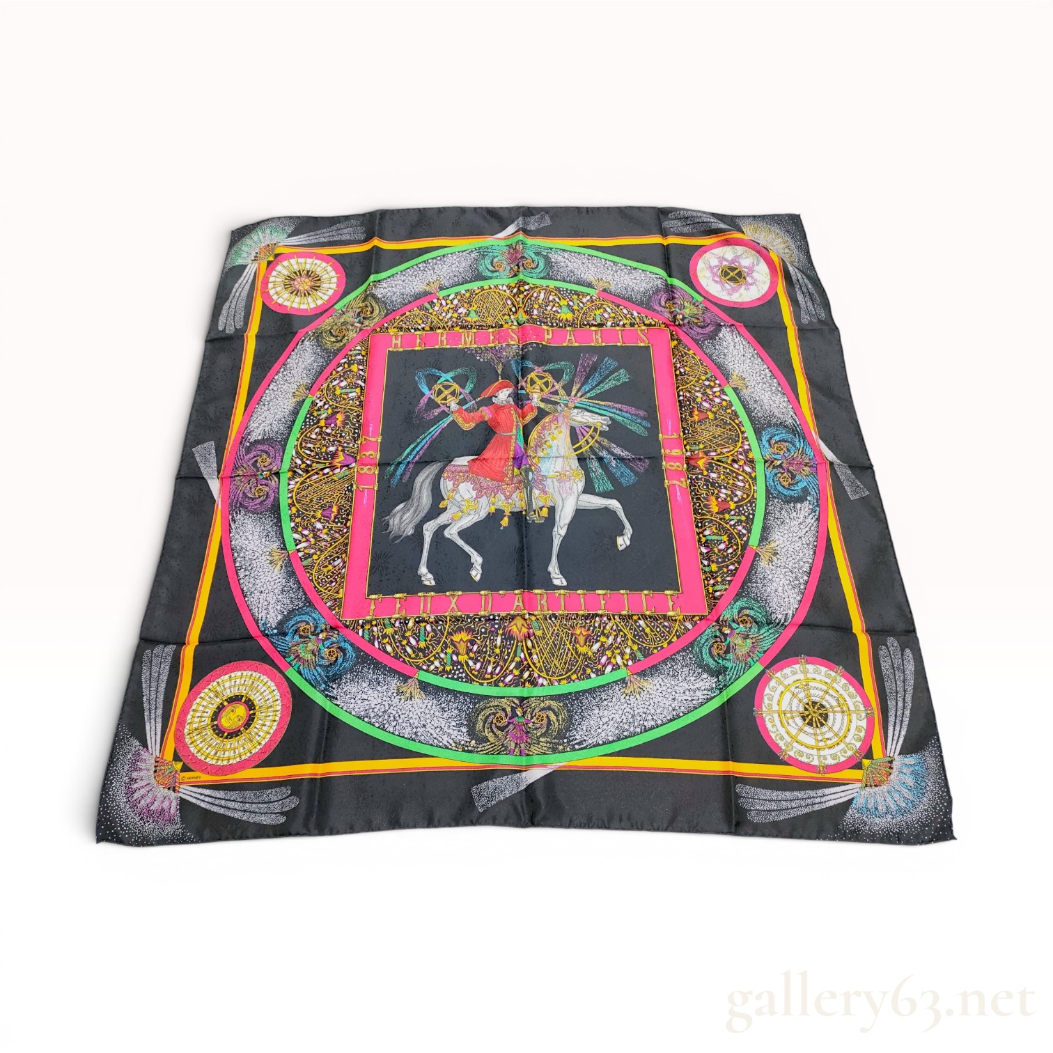 Hermes Feux d'Artifice 150th Anniversary Commemorative Jacquard Silk Scarf