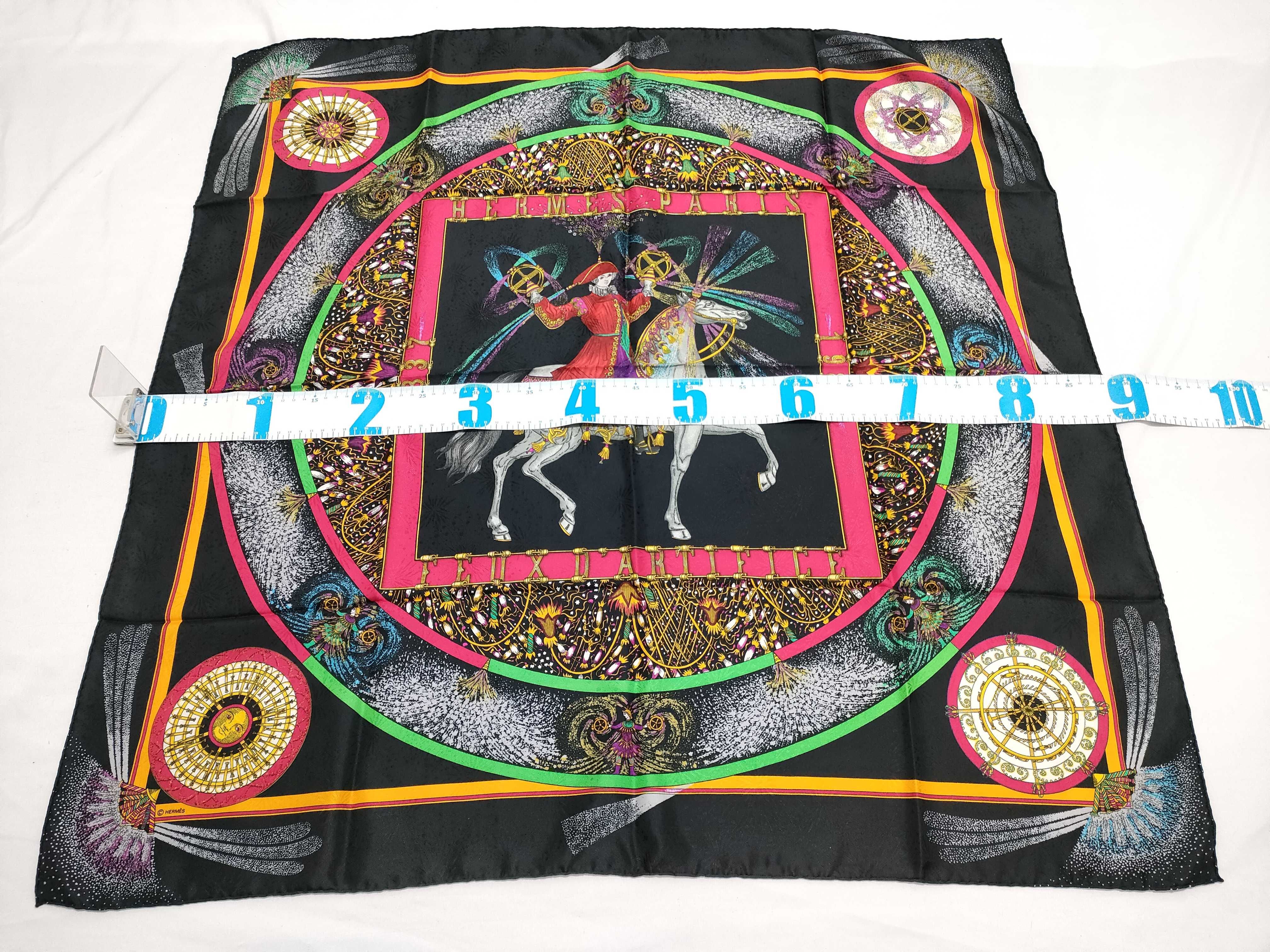 Hermes Feux d'Artifice 150th Anniversary Commemorative Jacquard Silk Scarf