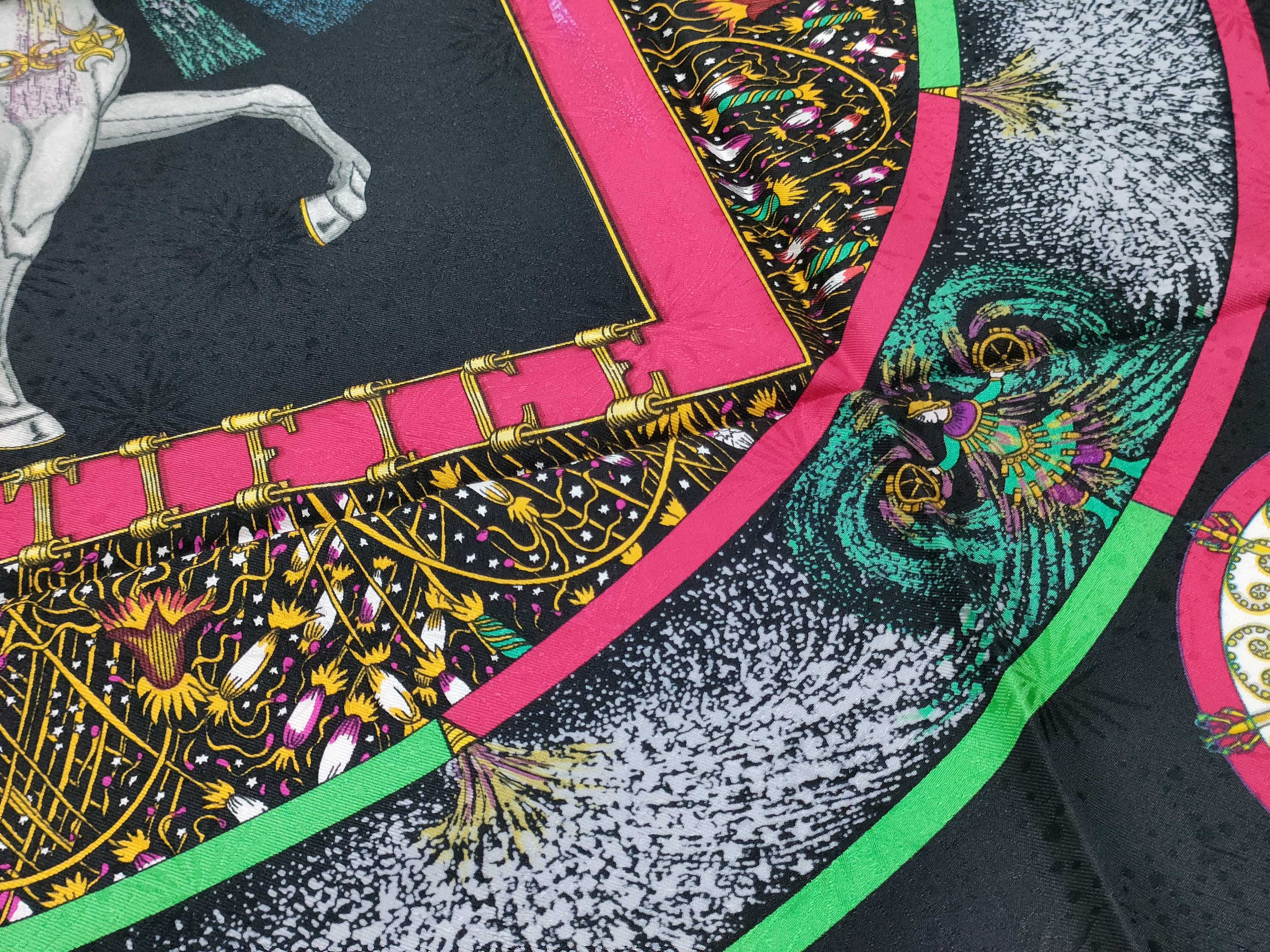 Hermes Feux d'Artifice 150th Anniversary Commemorative Jacquard Silk Scarf
