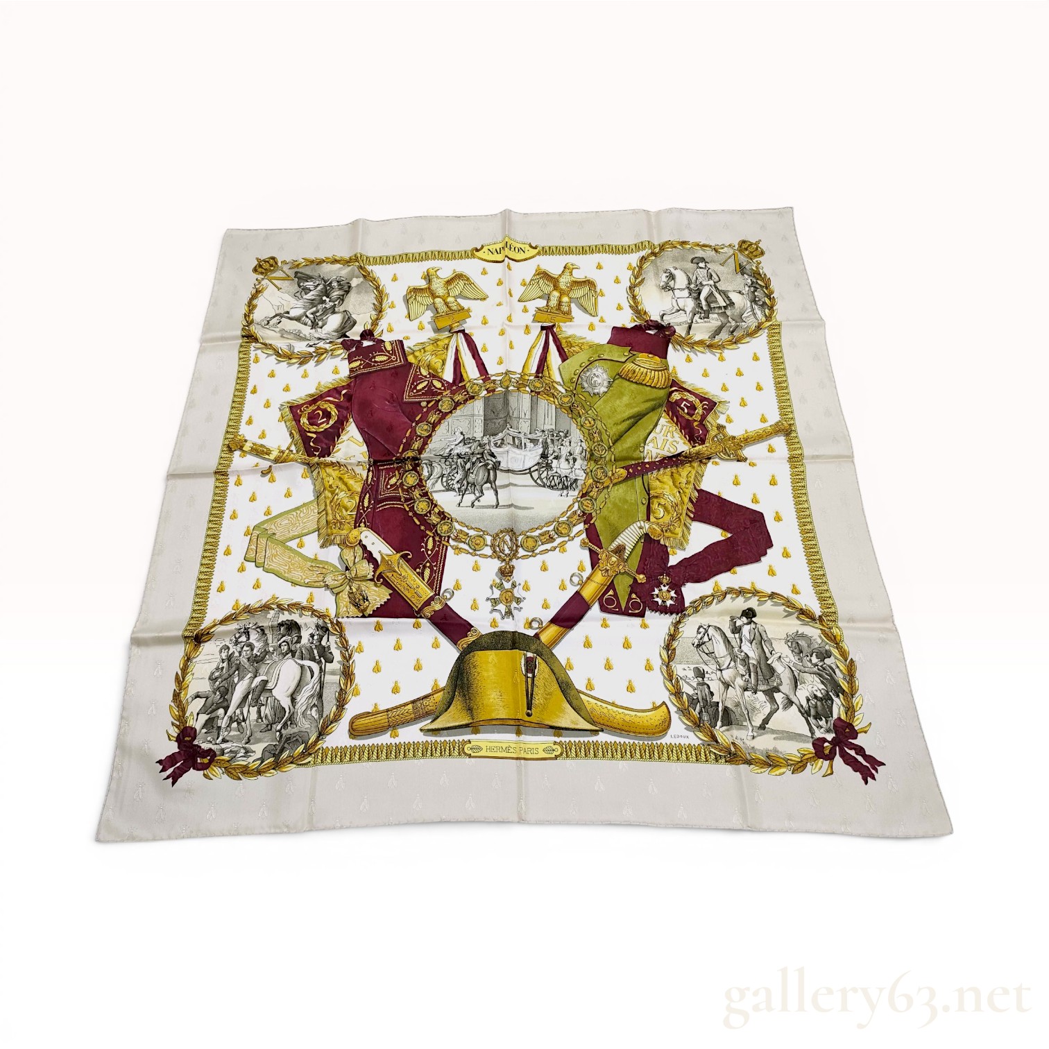 Hermes Napoleon Jacquard Silk Scarf Carre 90