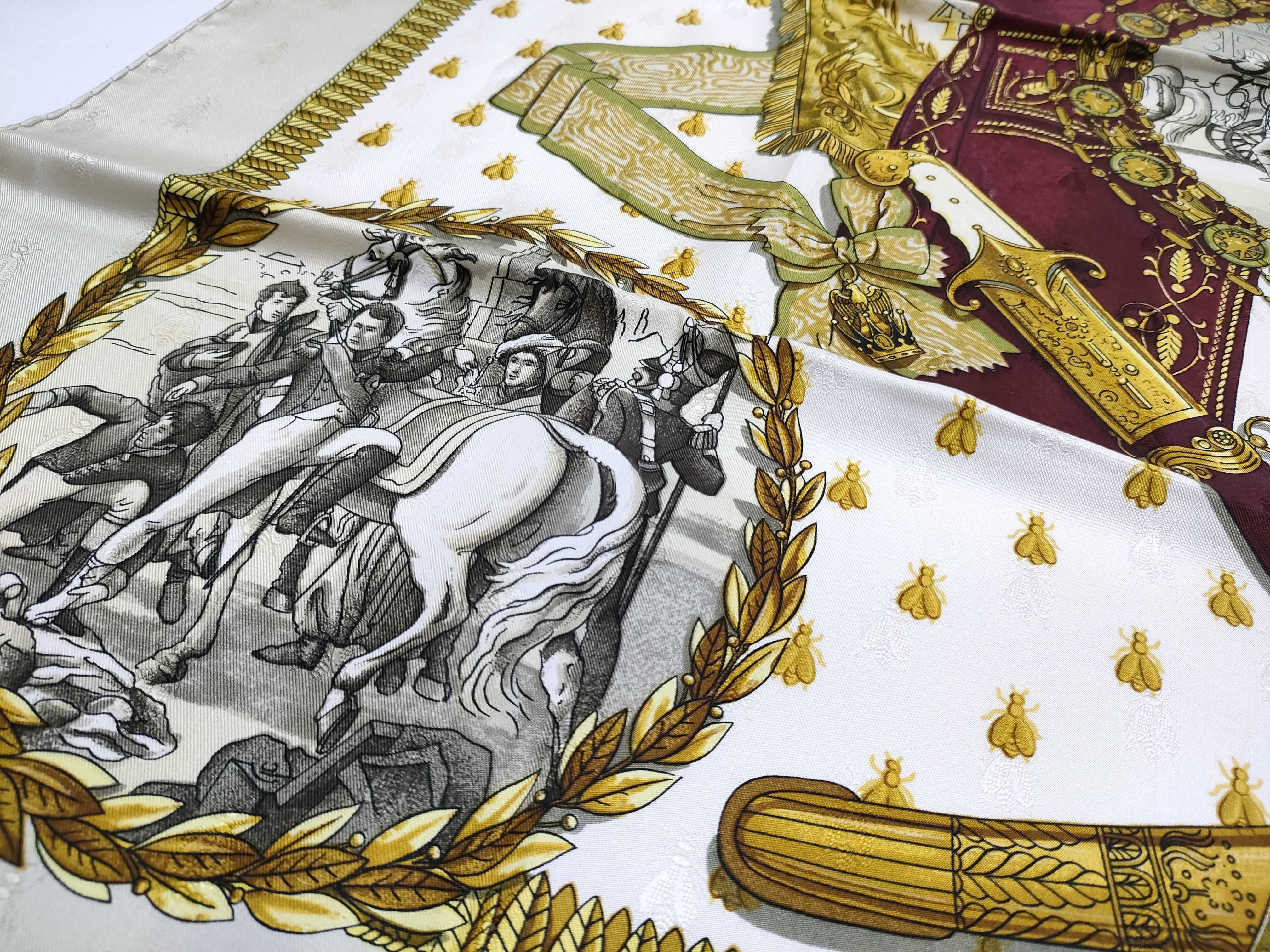 Hermes Napoleon Jacquard Silk Scarf Carre 90