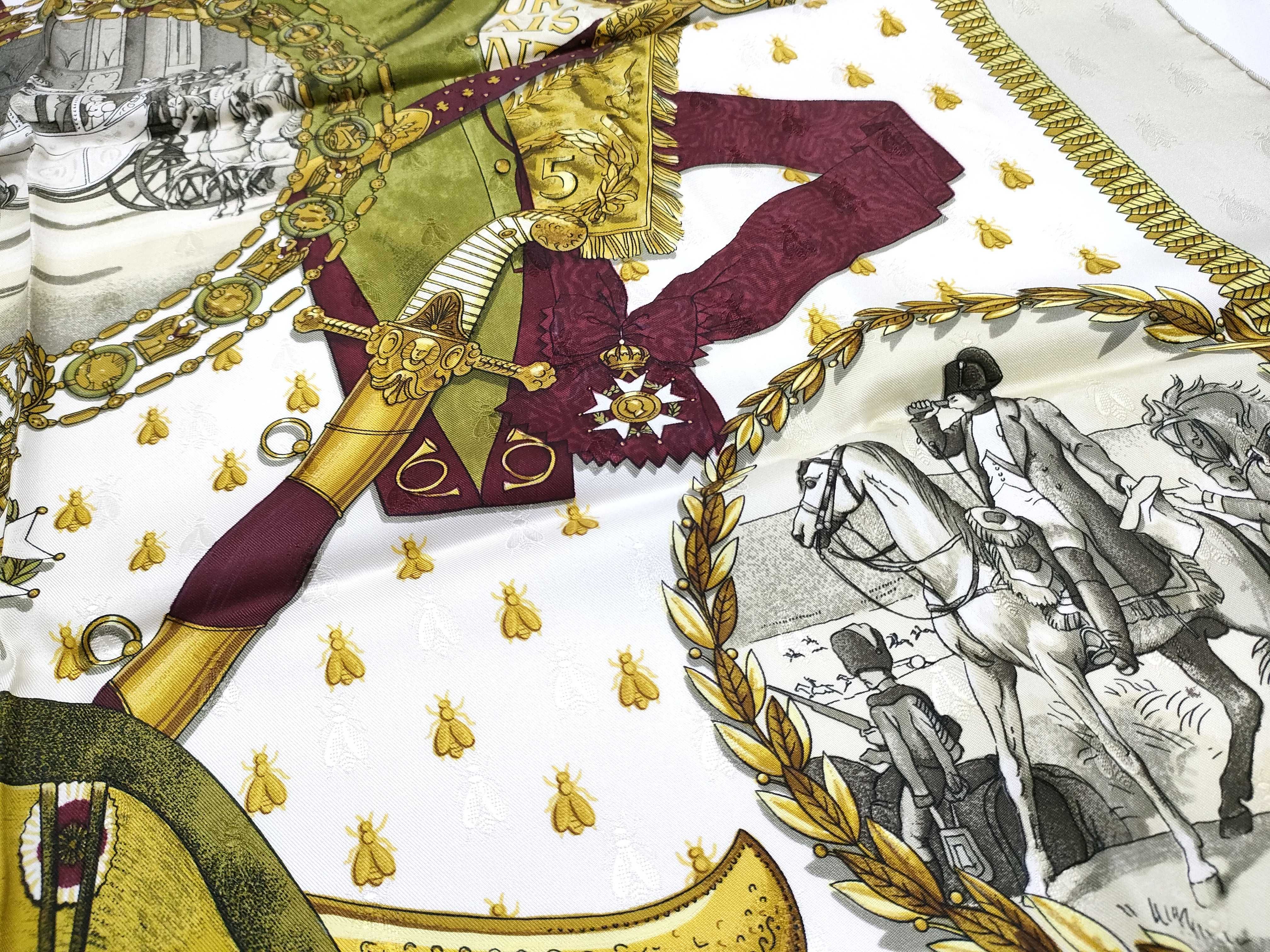 Hermes Napoleon Jacquard Silk Scarf Carre 90