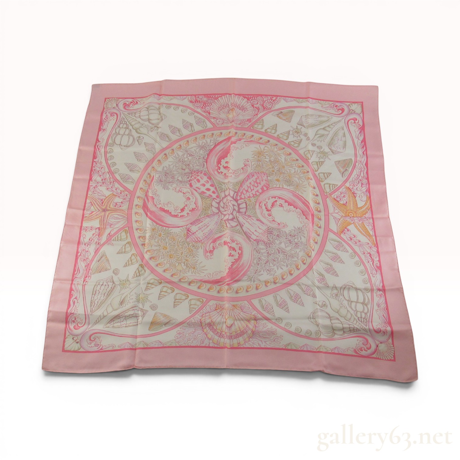 Hermes Parures d Oceans (Ocean Adornments) Silk Scarf 90cm