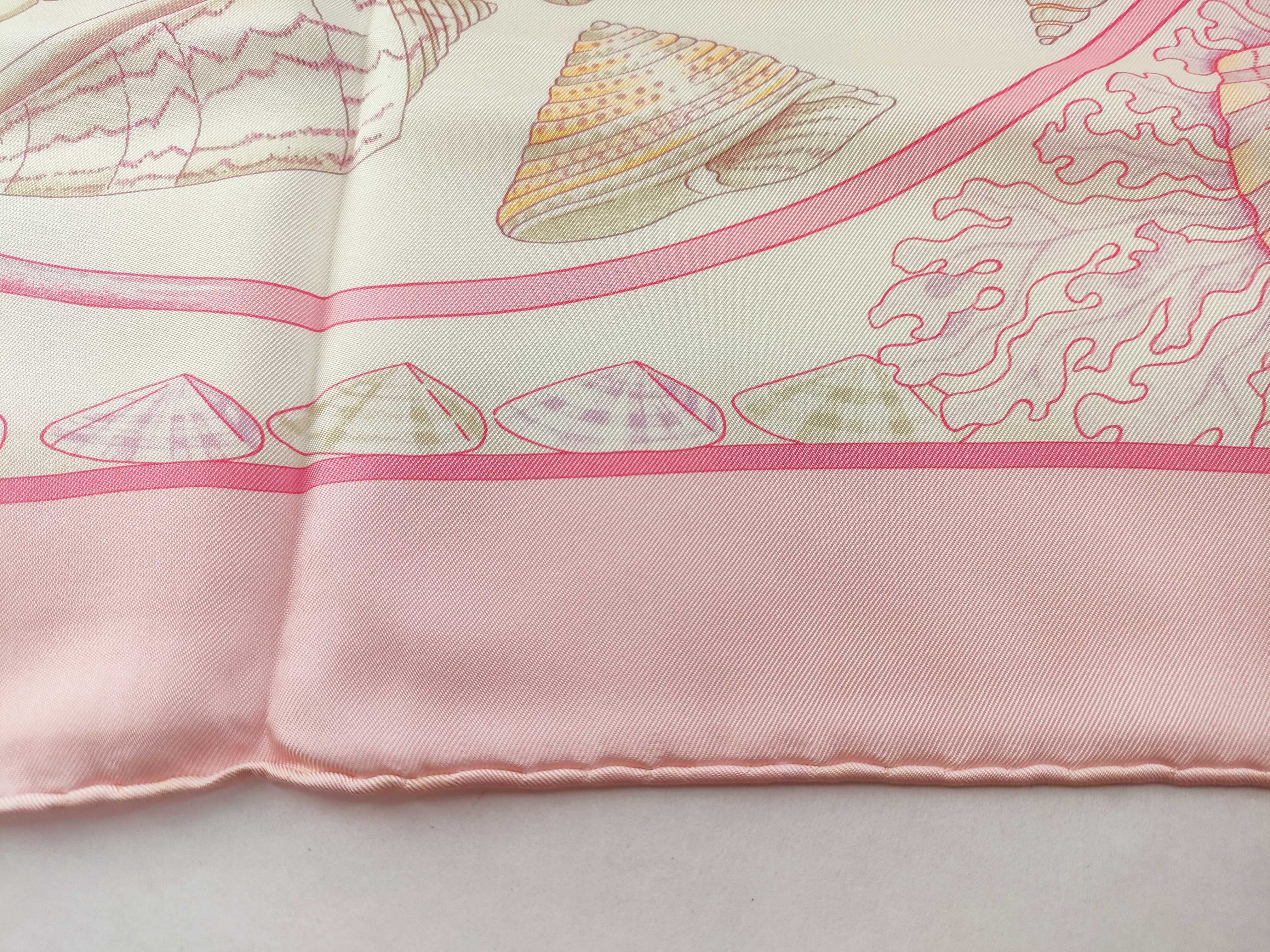 Hermes Parures d Oceans (Ocean Adornments) Silk Scarf 90cm
