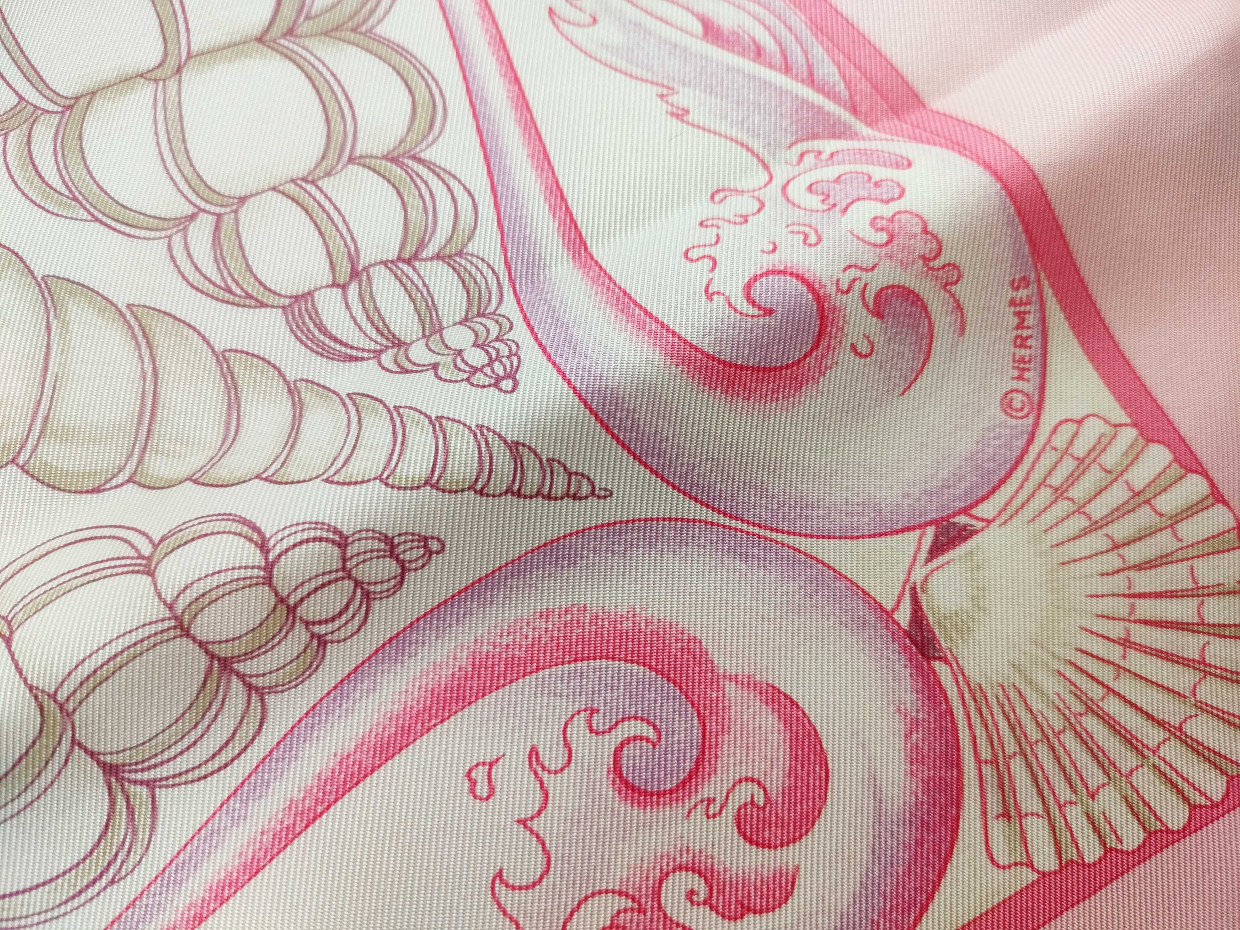 Hermes Parures d Oceans (Ocean Adornments) Silk Scarf 90cm