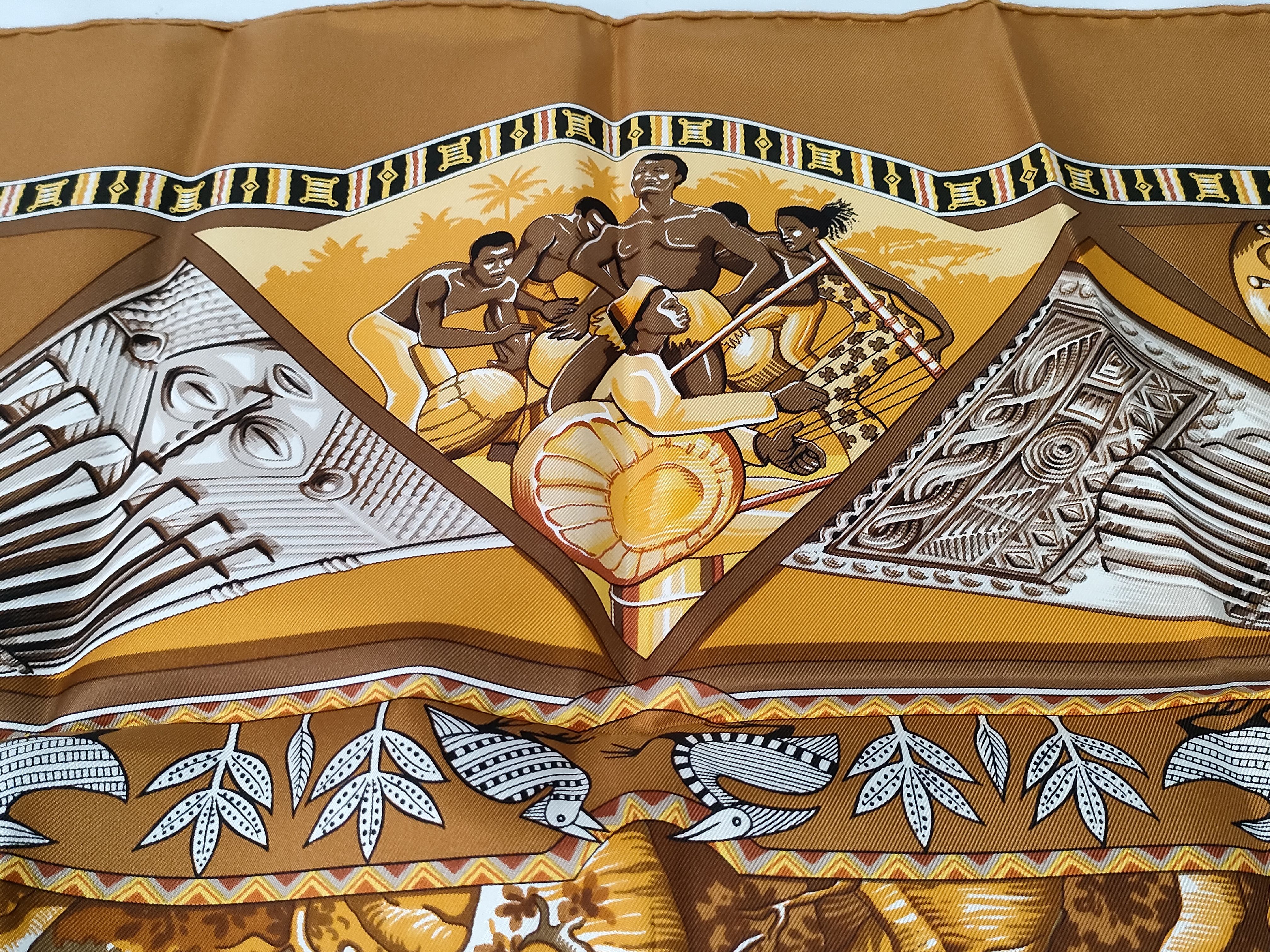 Hermes Au Son du Tam-tam Silk Scarf