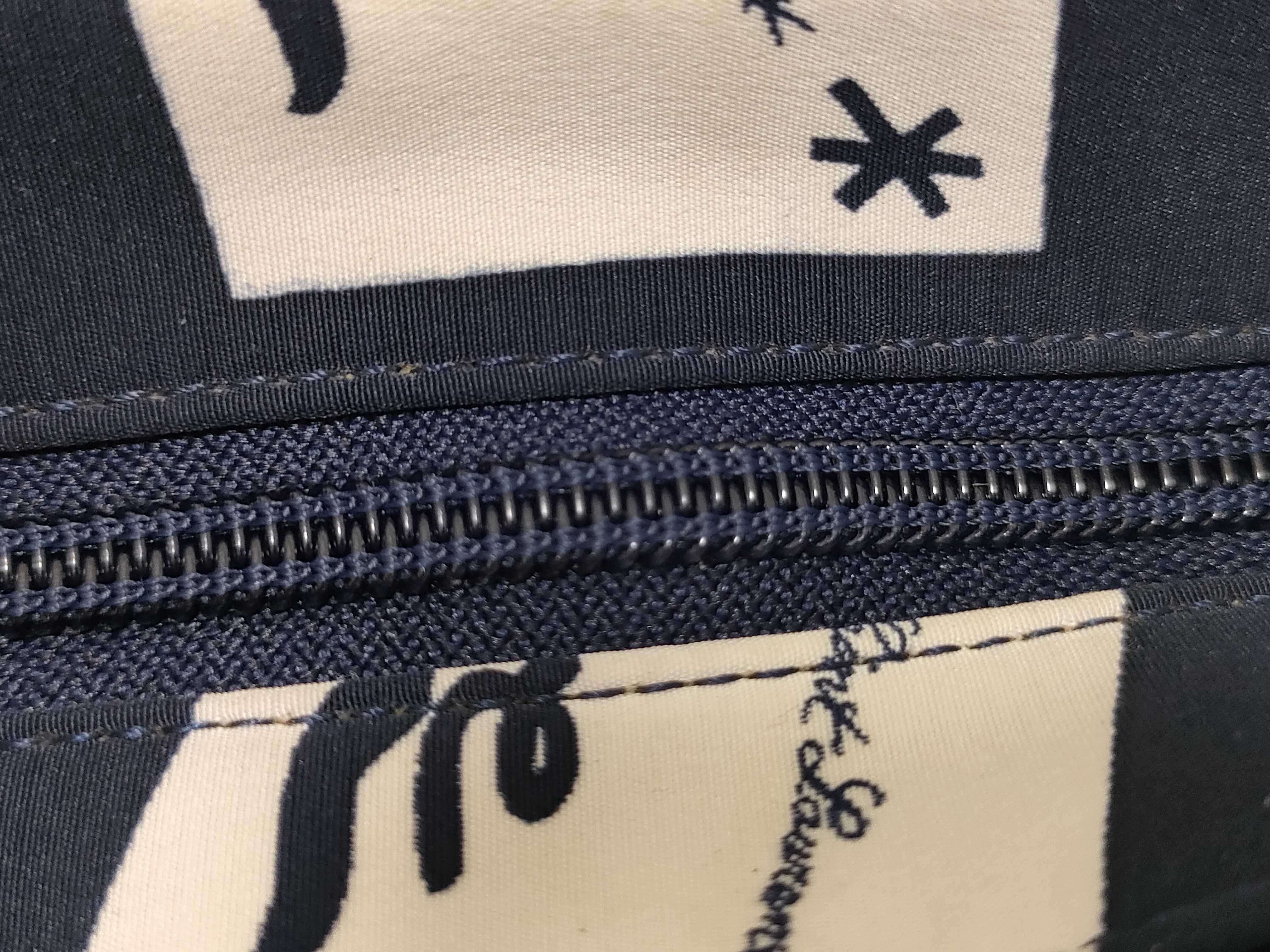 Yves Saint Laurent Navy Blue Nylon LOVE Print Tote Bag