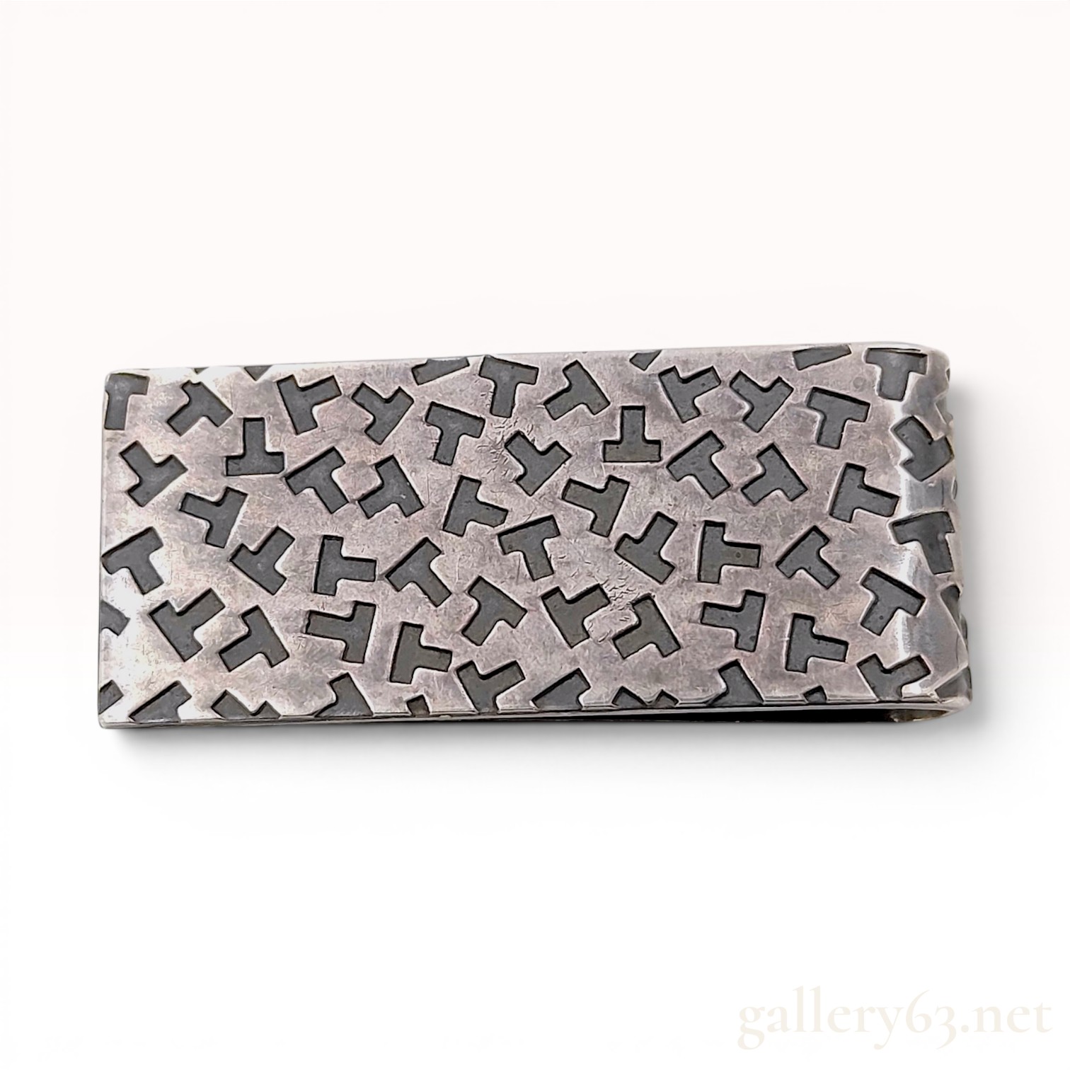 Tiffany & Co. Sterling Silver T Logo Money Clip