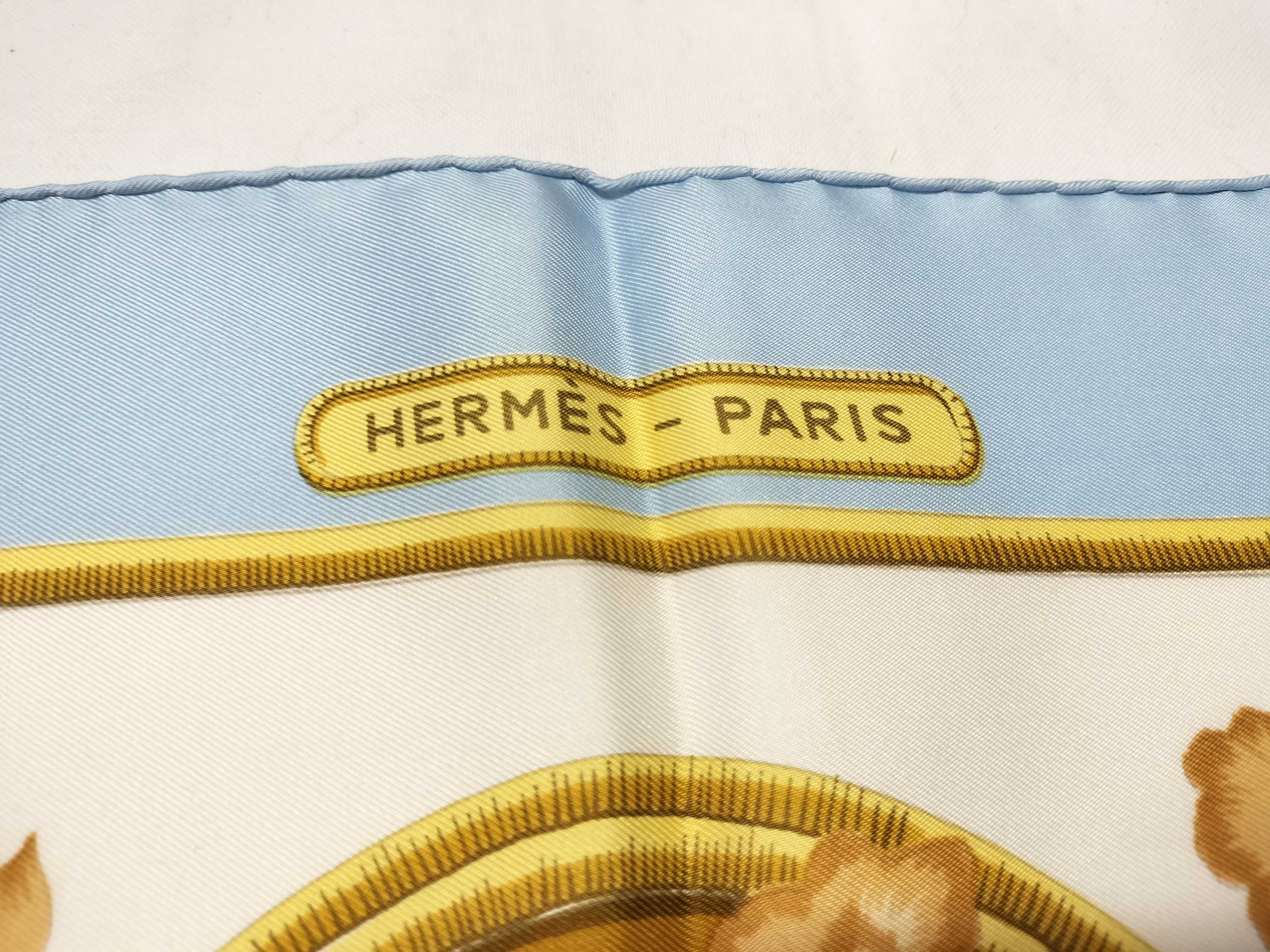 Hermes Caraibes Silk Scarf by Christiane Vauzelles