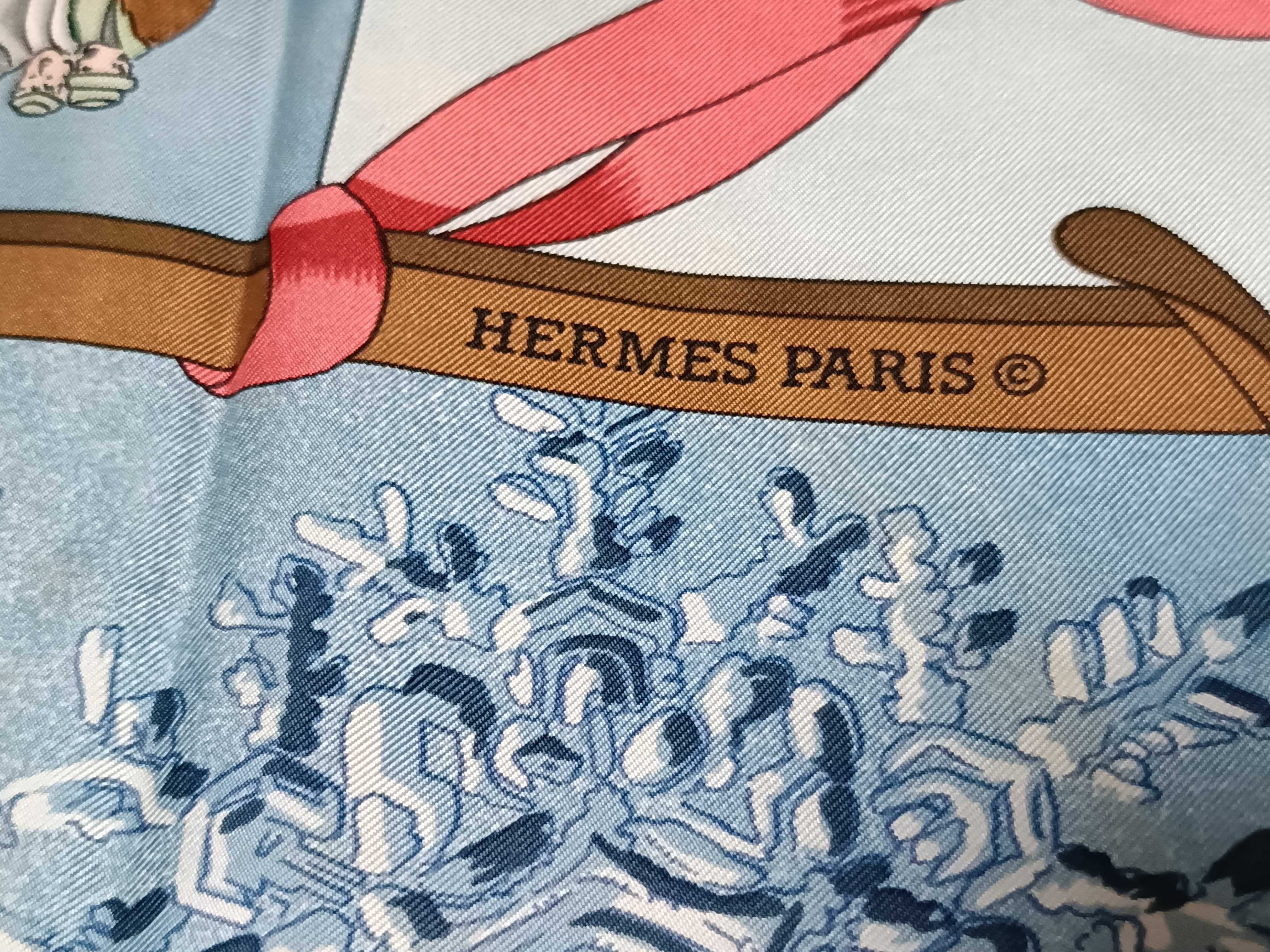 Hermes Silk Carre Neige d'Antan by Cathy Latham