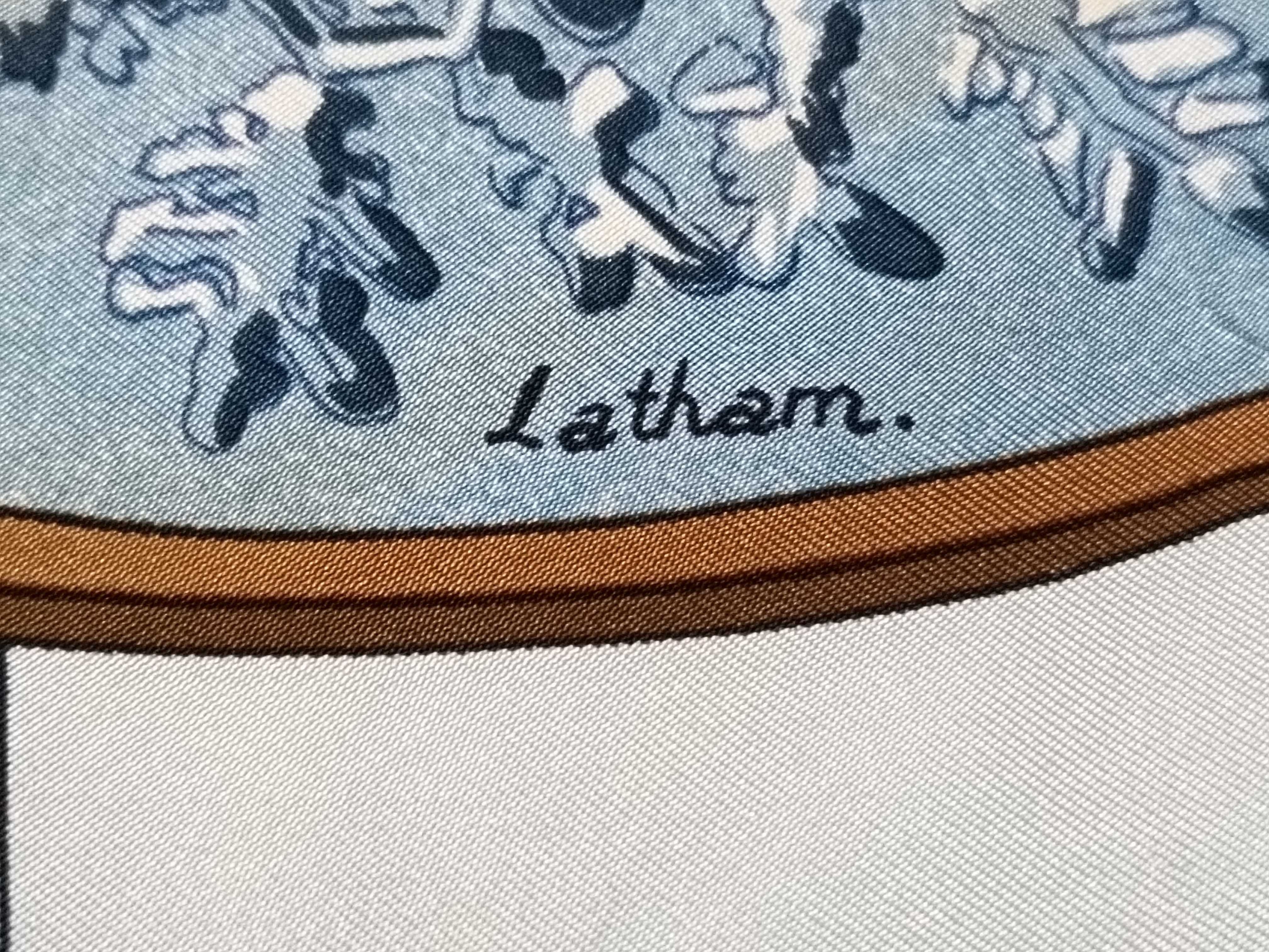 Hermes Silk Carre Neige d'Antan by Cathy Latham
