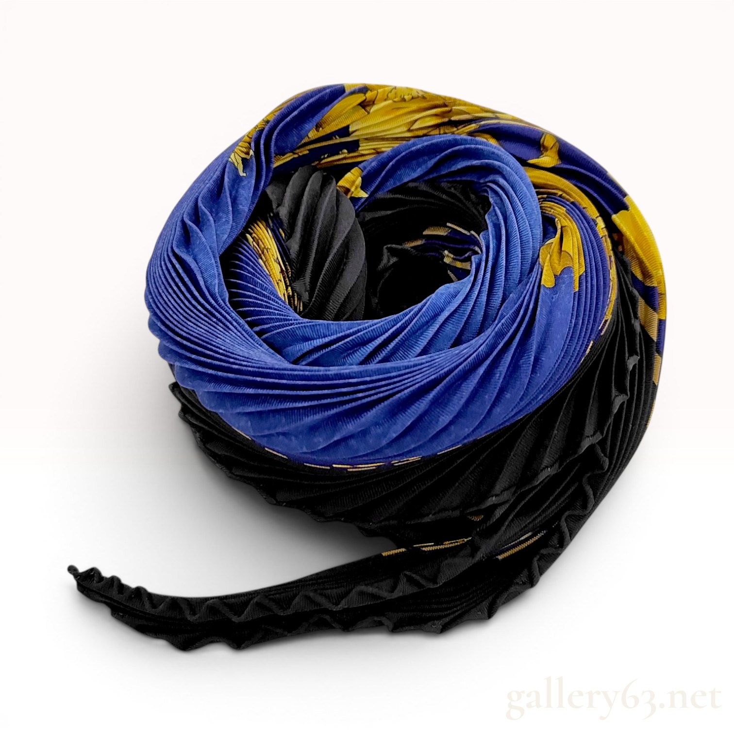 Hermes Plisse Soleils Pleated Silk Scarf with Original Box