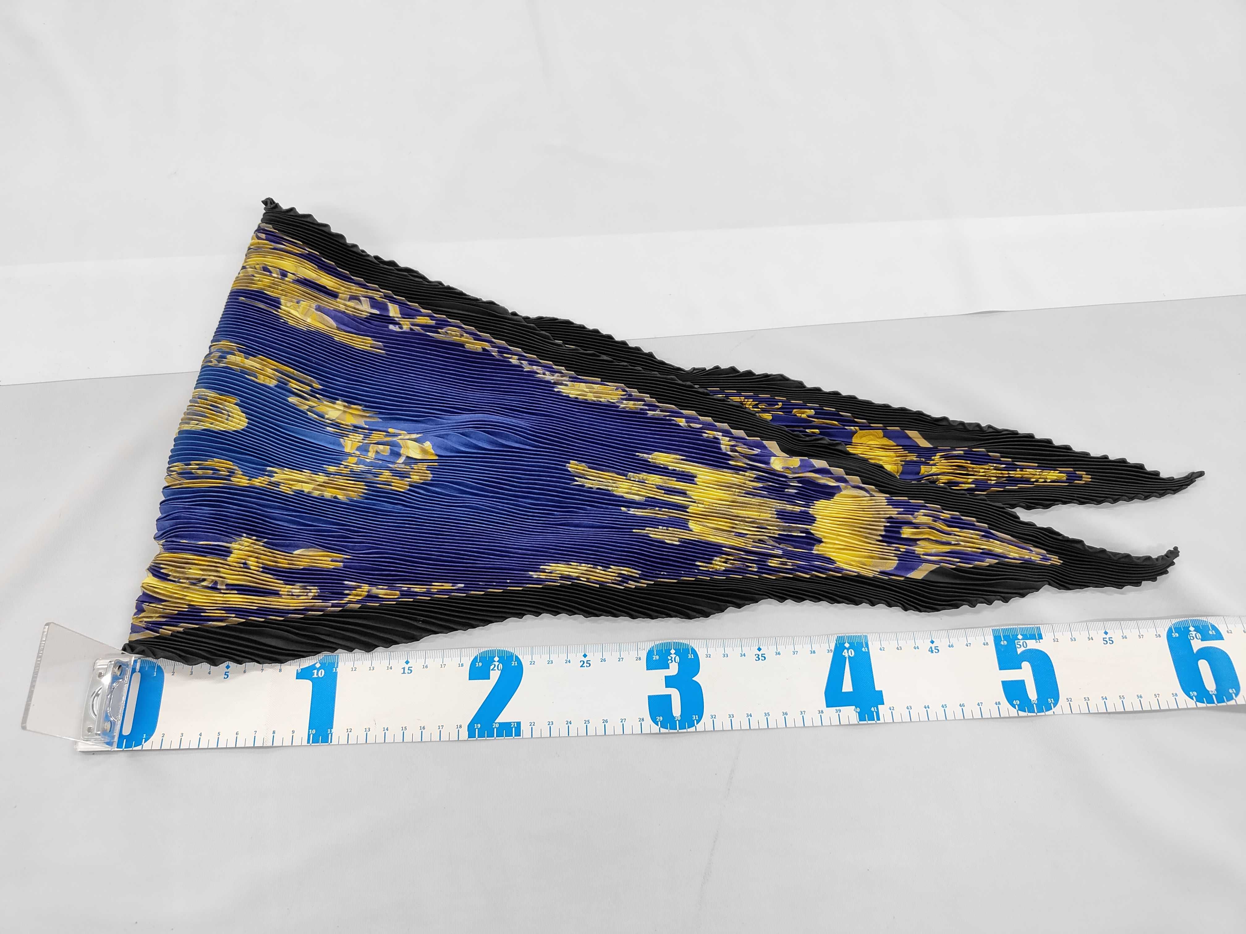 Hermes Plisse Soleils Pleated Silk Scarf with Original Box