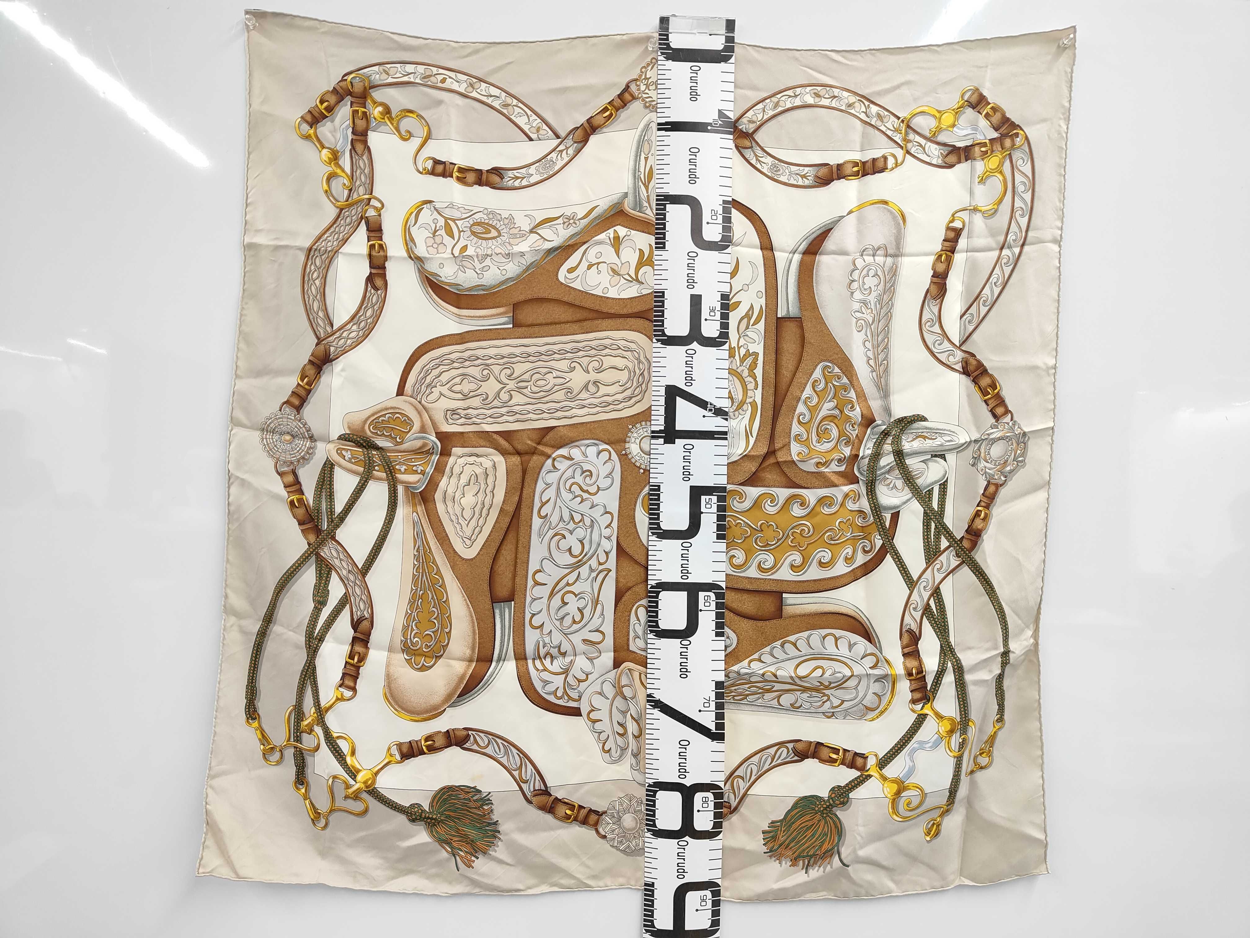Hermes Festival Pattern Silk Scarf