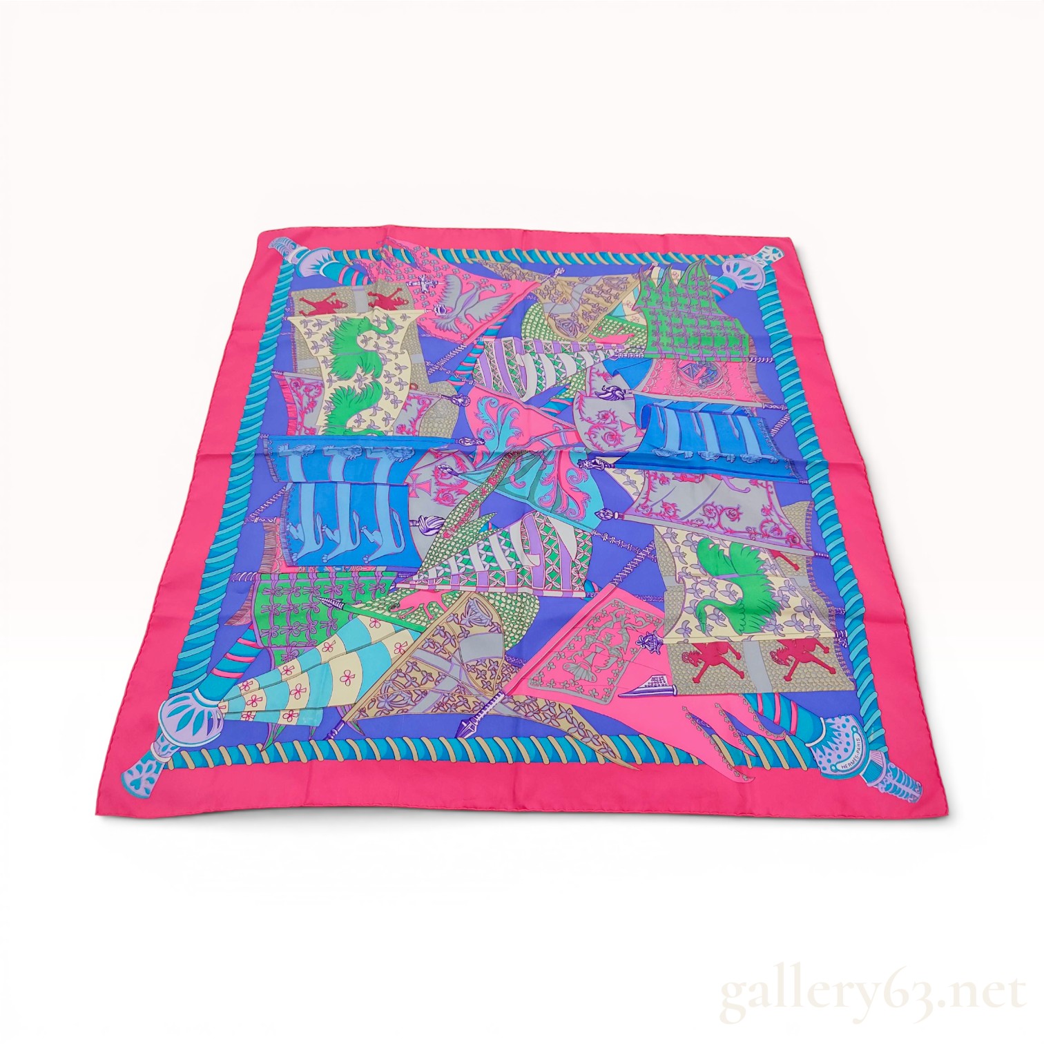 Hermes Etendards et Bannieres Silk Scarf