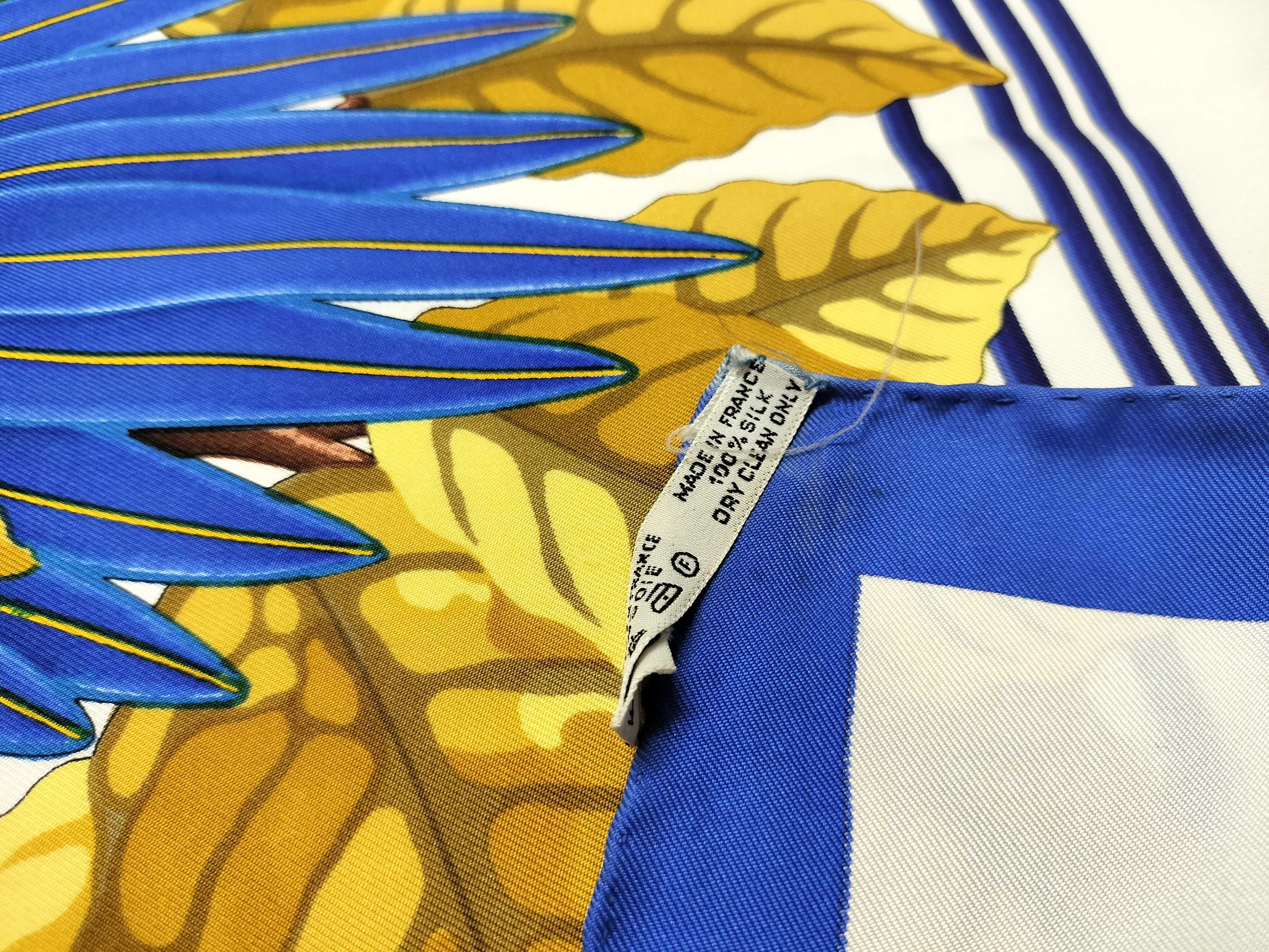 Hermes Les Perroquets Silk Twill Scarf by Joachim Metz